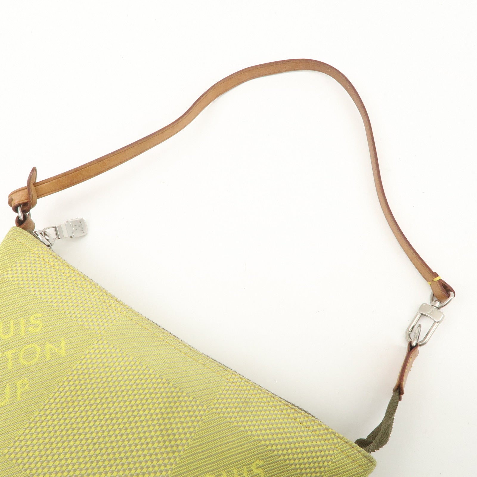 Louis Vuitton Damier Jean Volunteer Pouch Lime Yellow Used