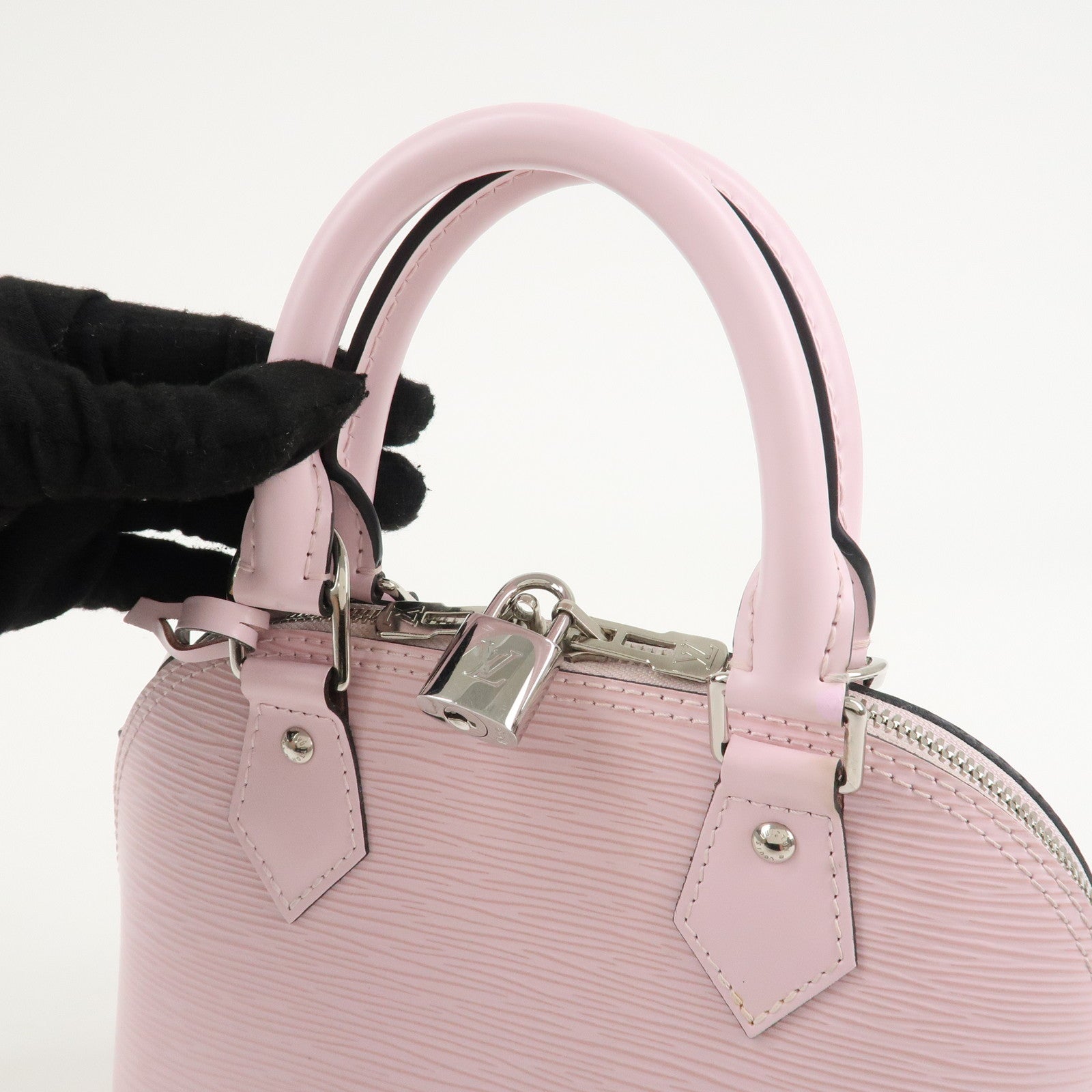 Louis Vuitton Epi Alma BB Hand Bag Rose Ballerine M41323