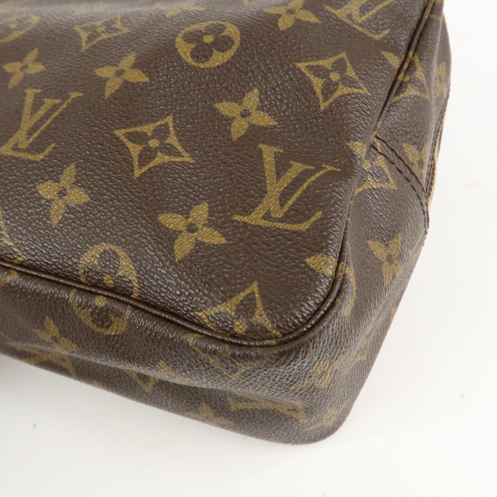 Louis Vuitton Monogram Trousse Toilette 28 Pouch Brown M47522 Used