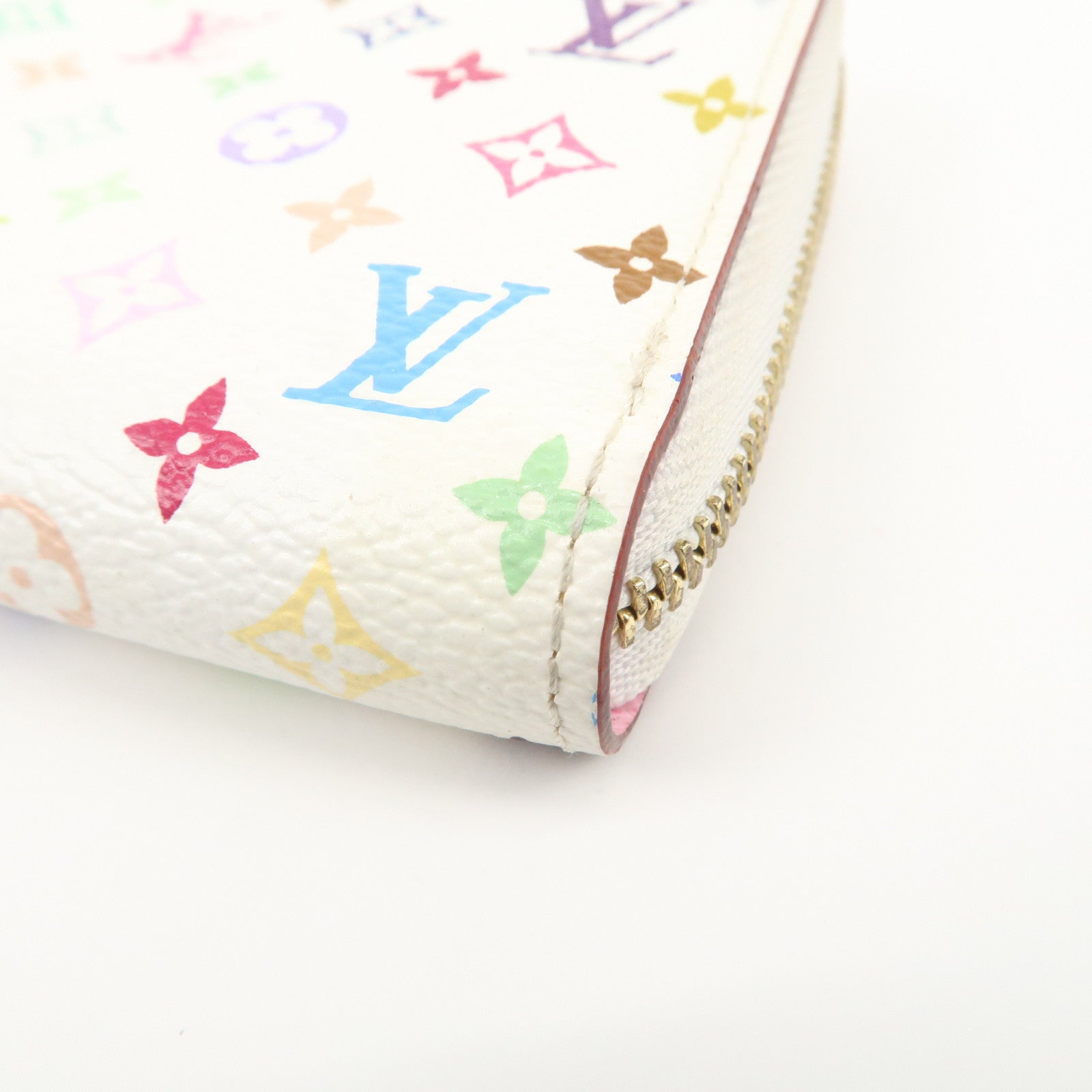 Louis Vuitton Monogram Multicolor Zippy Coin Purse Blanc M66548 Used