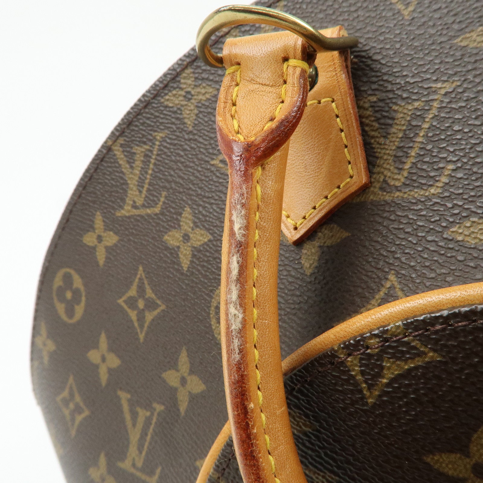 Louis Vuitton Monogram Ellipse MM Hand Bag Brown M51126 Used