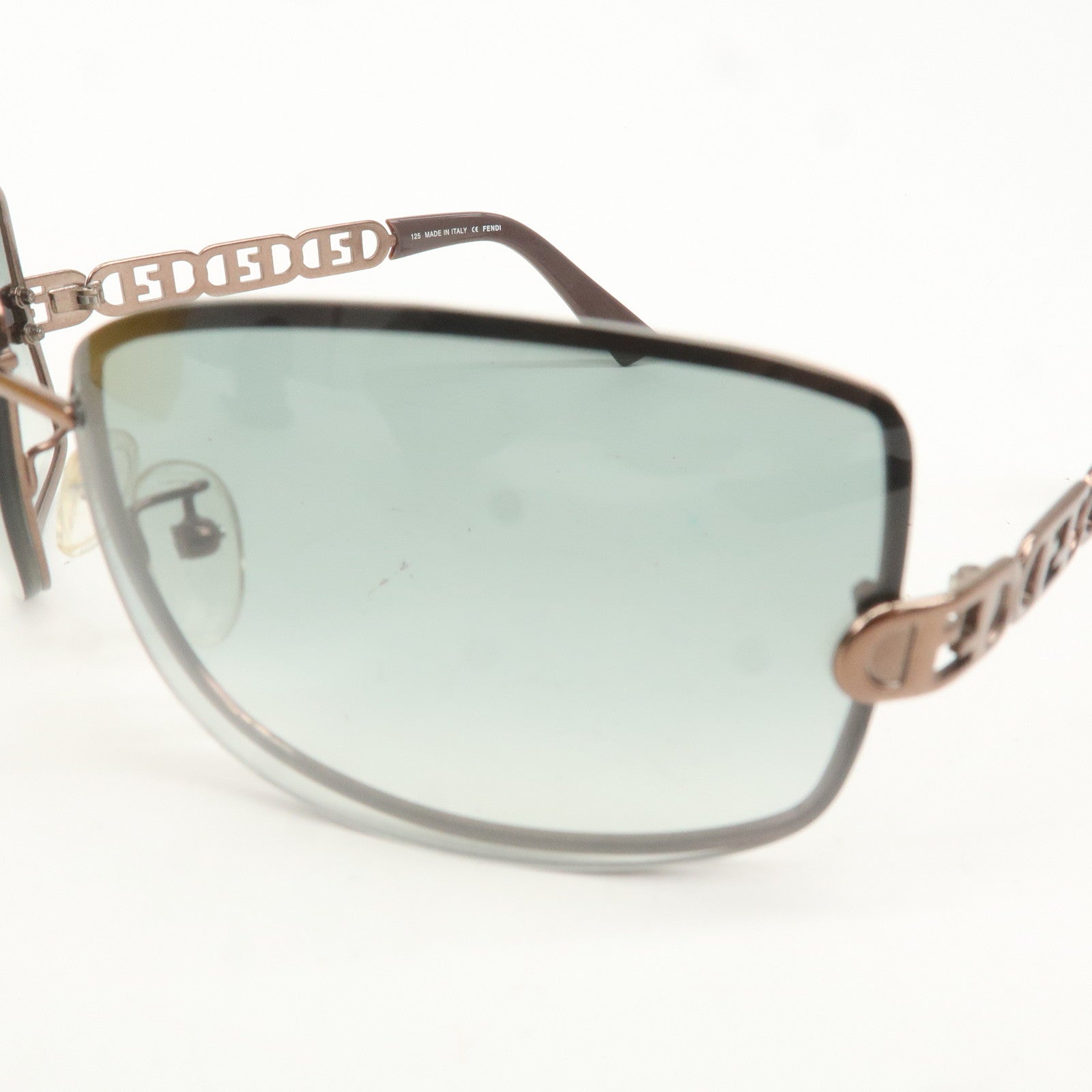 FENDI Plastic Metal Sunglasses 65□16 125 Brown FS469