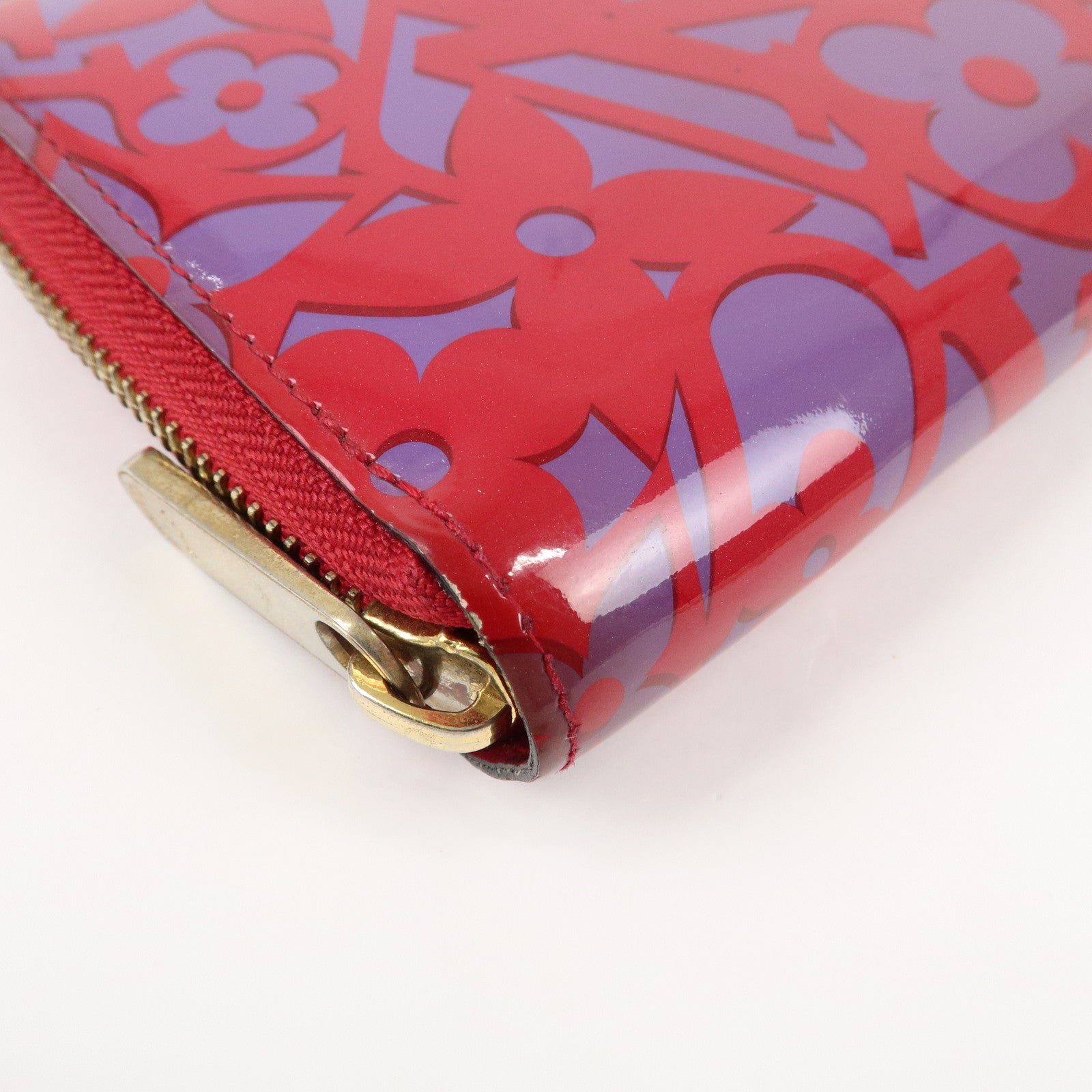 Louis Vuitton Sweet Monogram Vernis Zippy Wallet RoseIndien M90123 Used