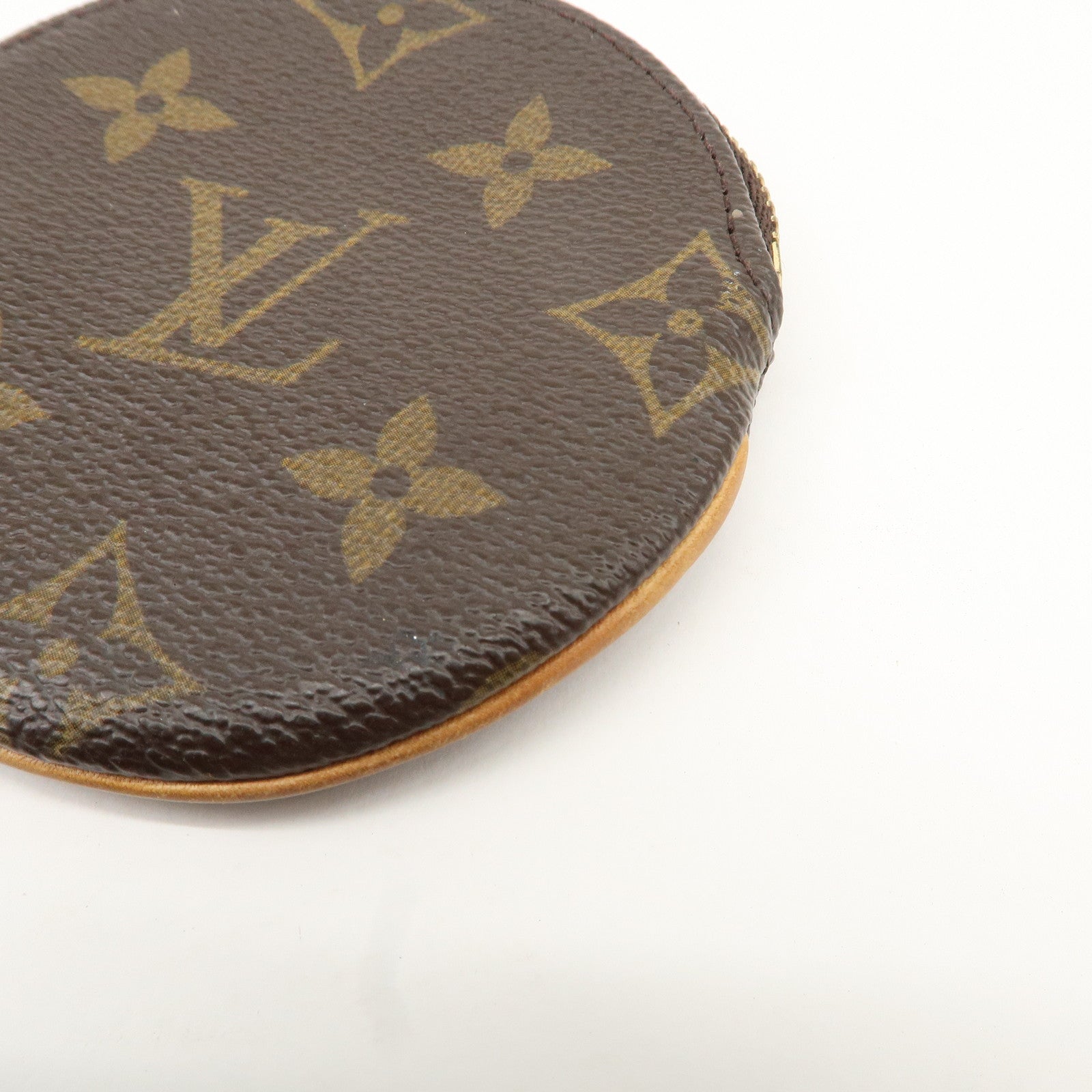 Louis Vuitton Monogram Porte Monnaie Rond Coin Case M95043 Used