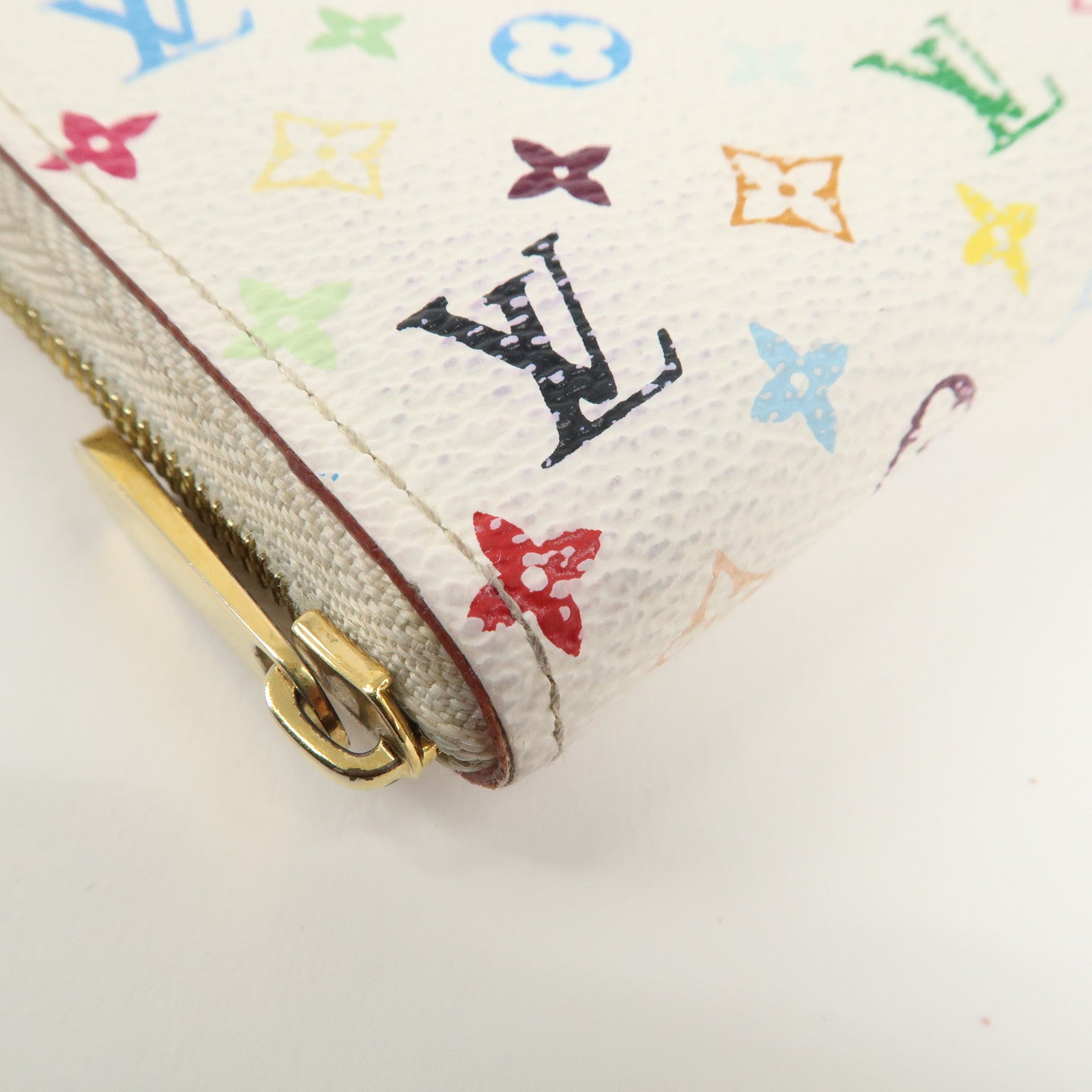 Louis Vuitton Monogram Multicolor Zippy Coin Purse Blanc M66548