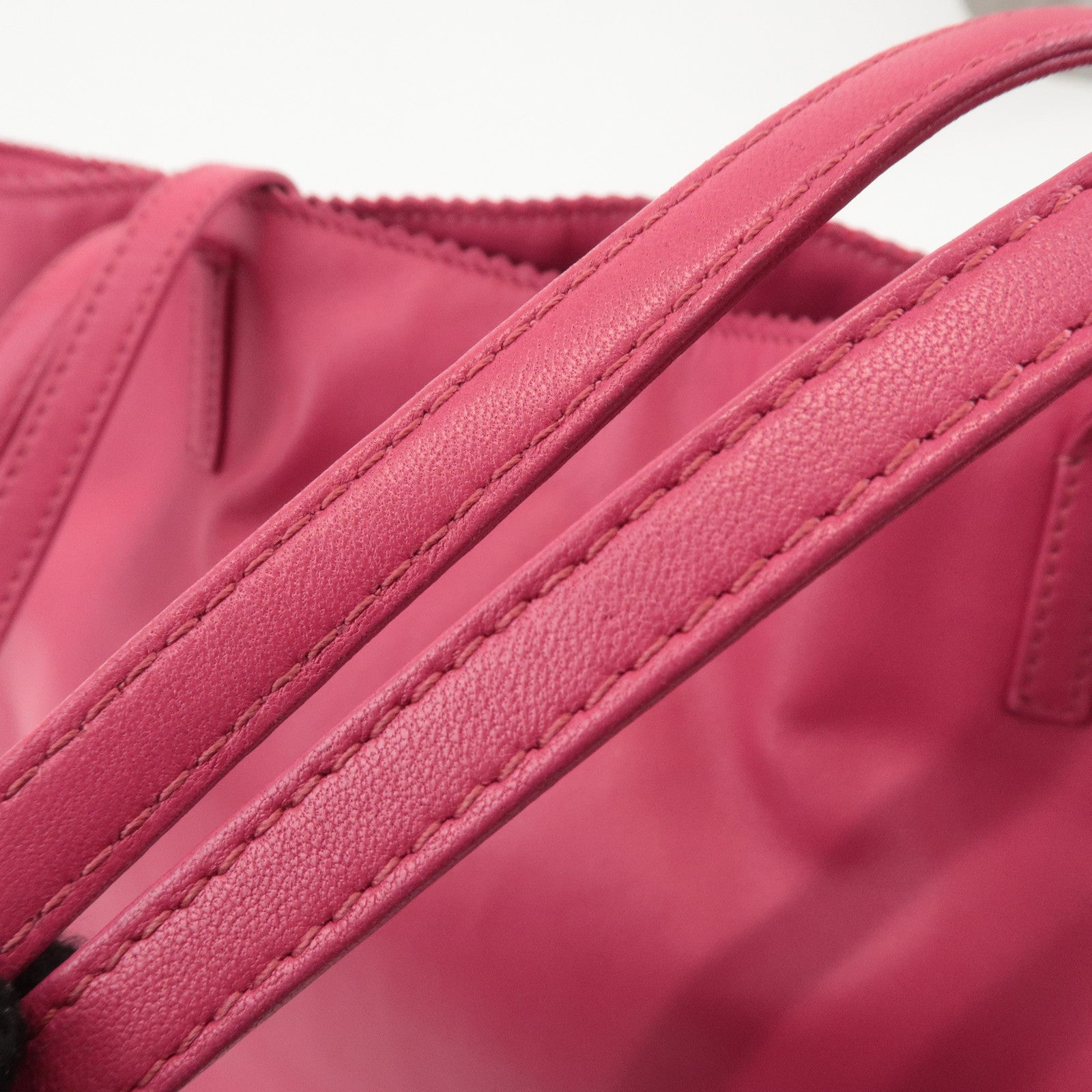 LOEWE Leather Tote Bag Shoulder Bag Pink