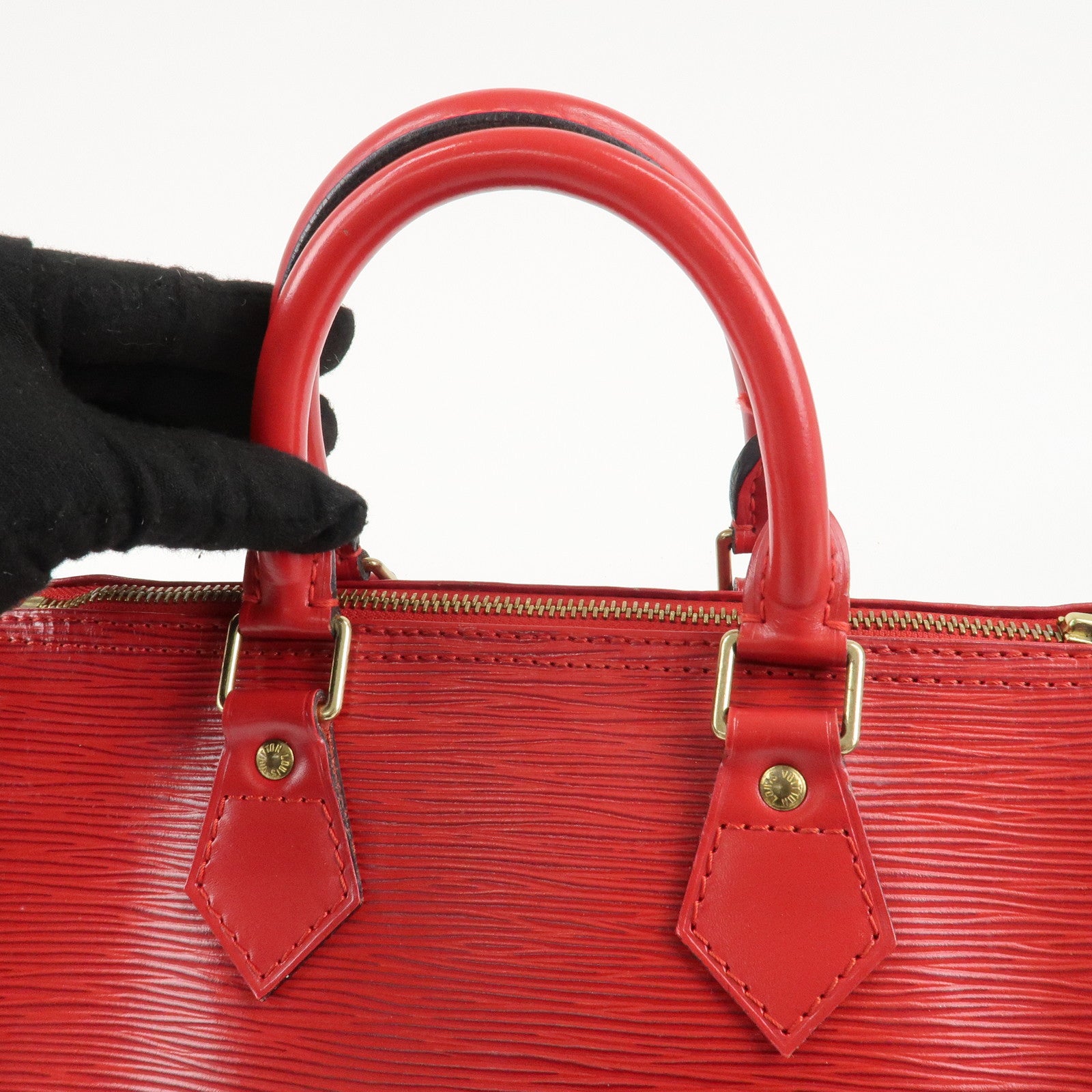 Louis Vuitton Epi Speedy 25 Hand Bag Castilian Red M43017