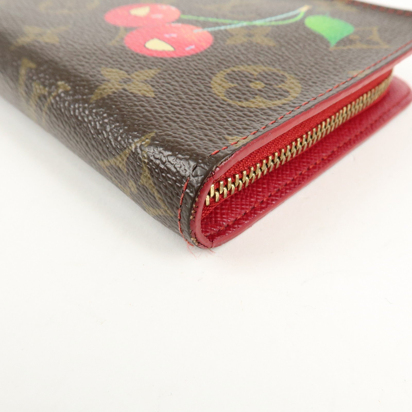 Louis Vuitton Monogram Cherry Porte Monnaie Zip Long Wallet M95006