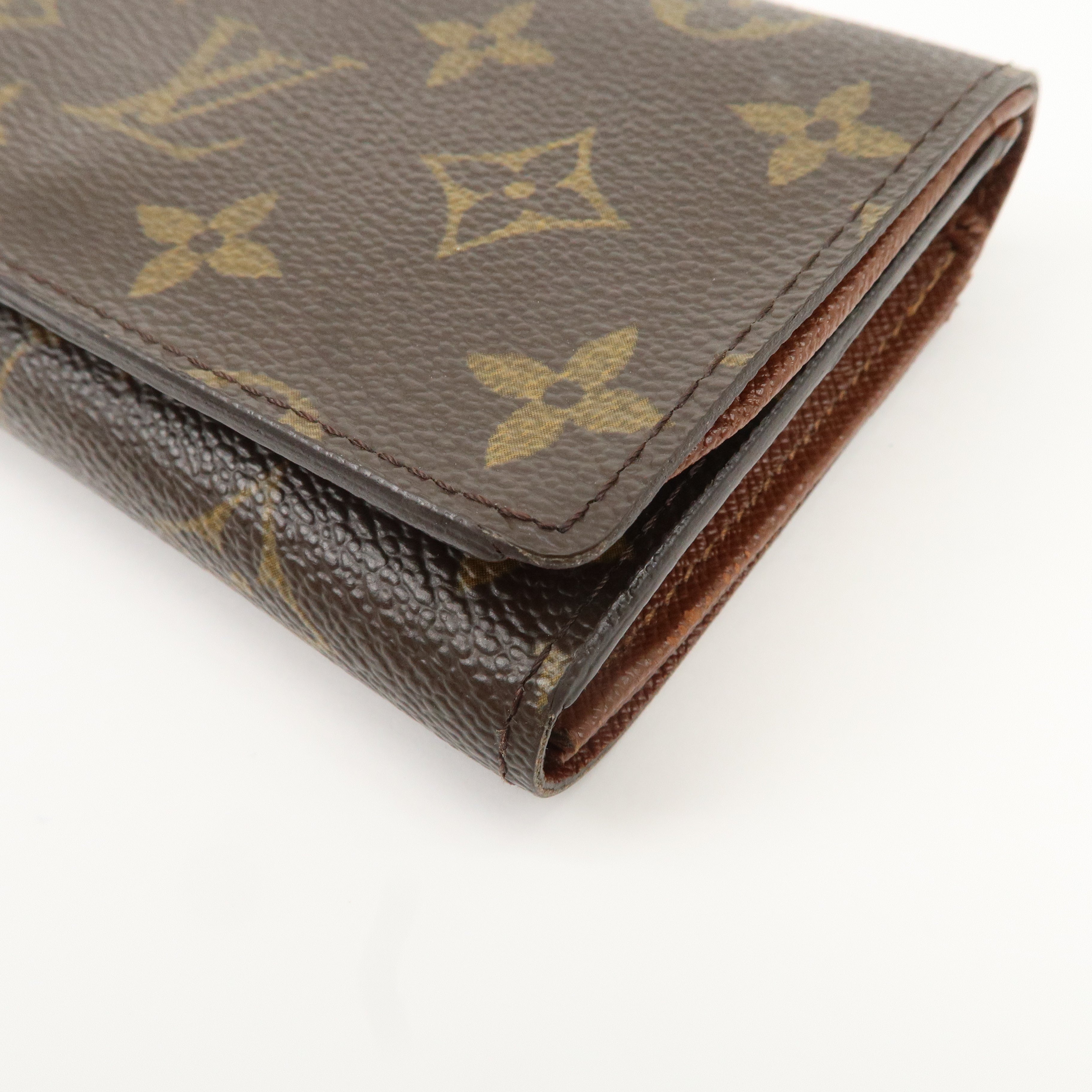 Louis Vuitton Monogram Porte Monnaie Billets Tresor Wallet M61730 Used