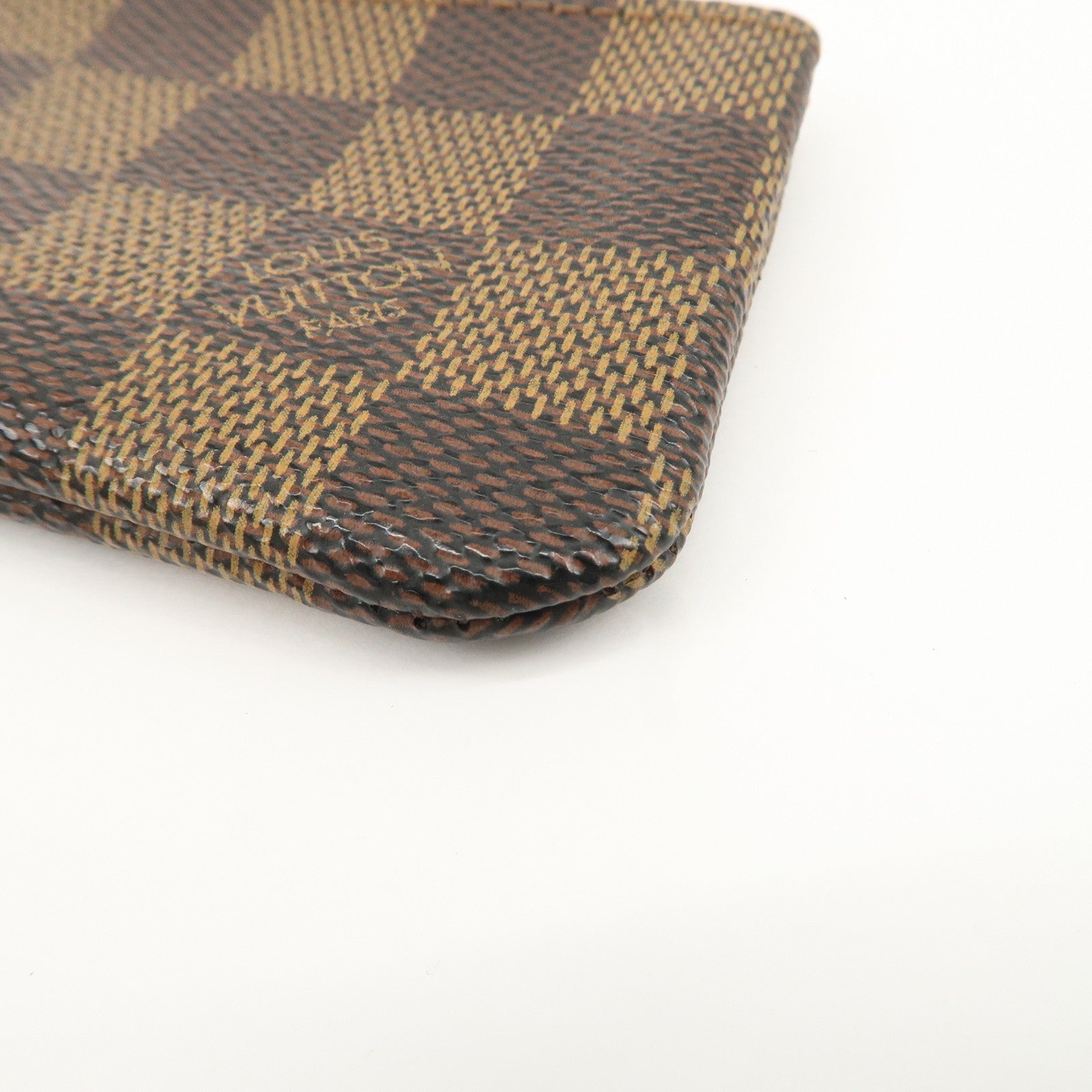 Louis Vuitton Damier Ebene Pochette Cles Coin Case N62658 Used