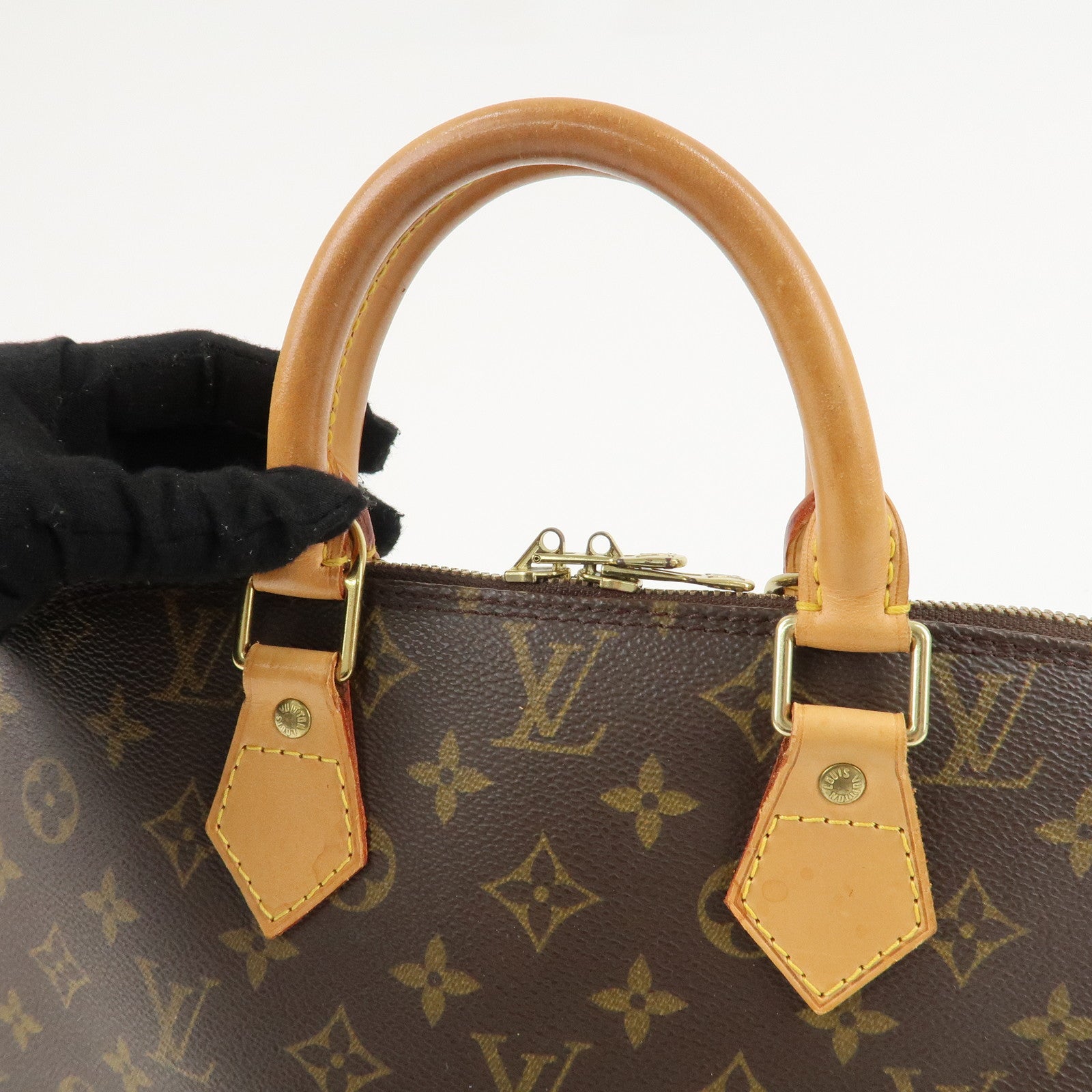 Louis Vuitton Monogram Alma Hand Bag Brown M51130 Used