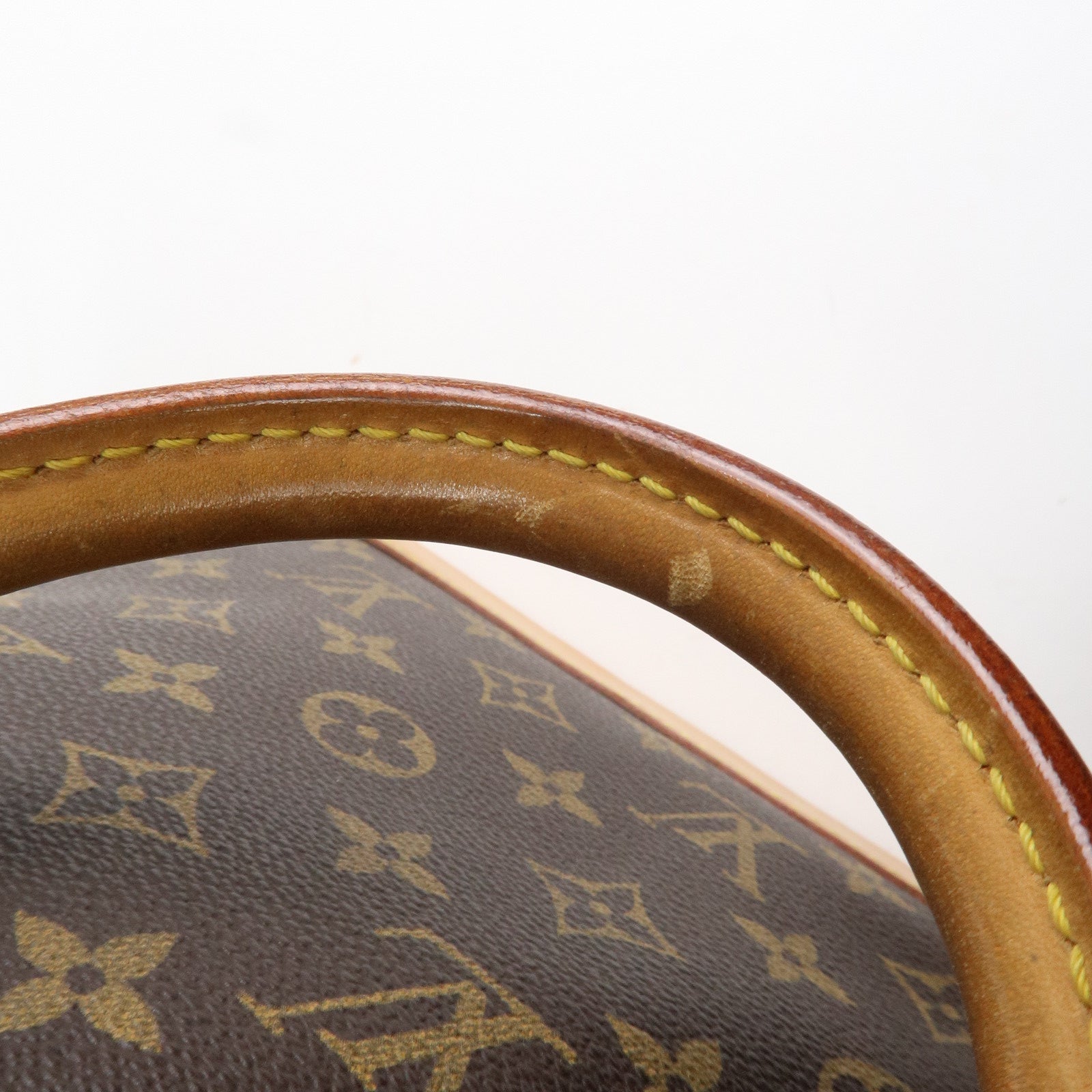 Louis Vuitton Monogram Alma Hand Bag Brown Gold Hardware M51130 Used