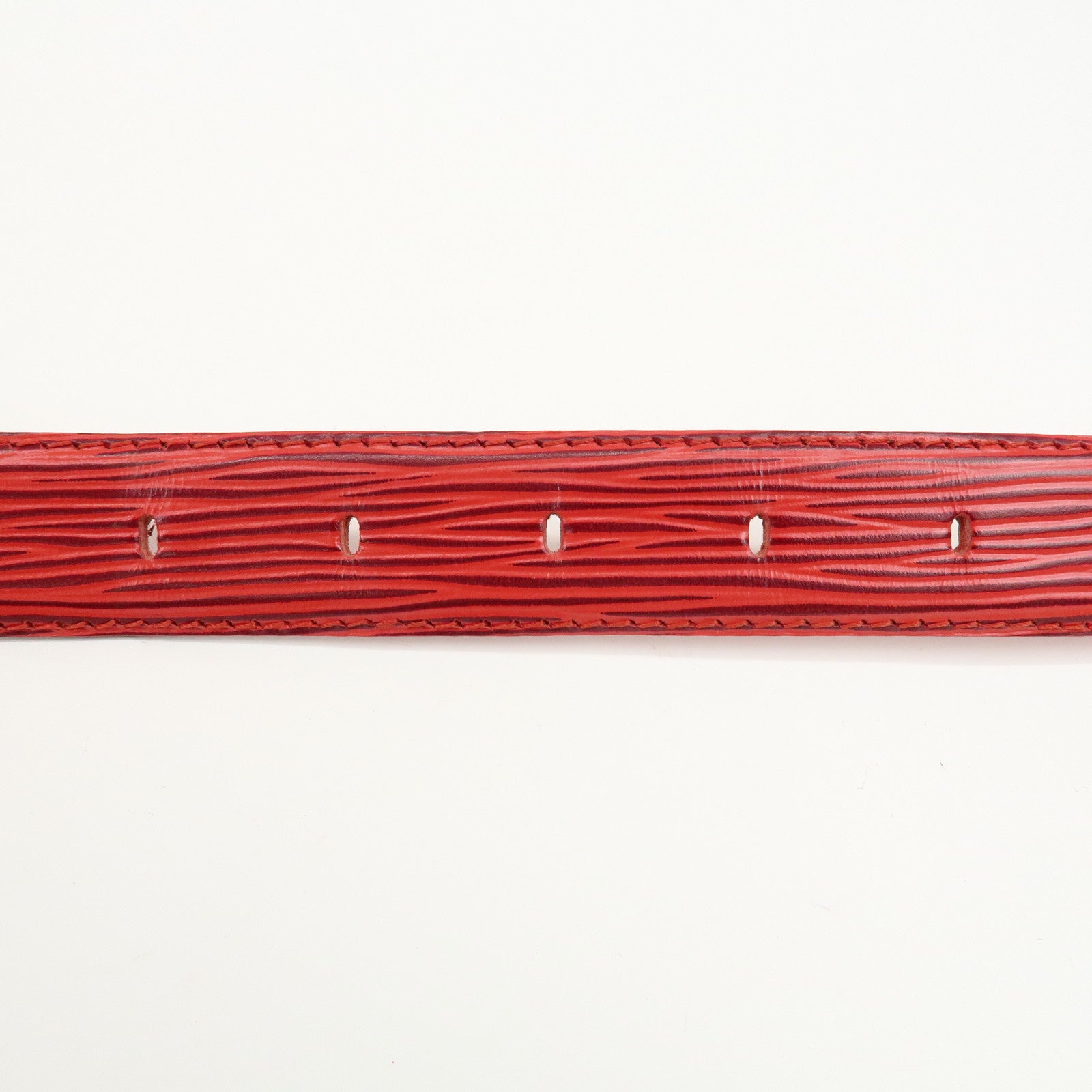 Louis Vuitton Epi Santulle Classic Belt 85/34 Red R15007