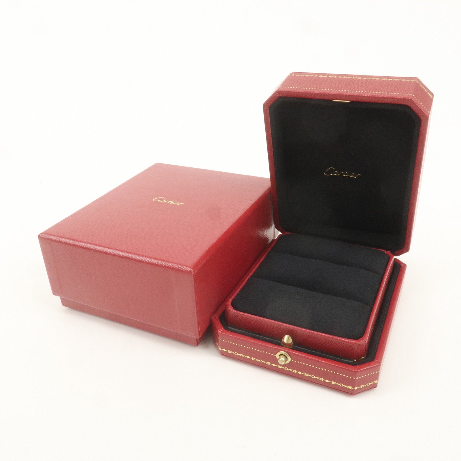 Cartier Set of 2 Pair Ring Box Display Box Jewelry Box For Ring