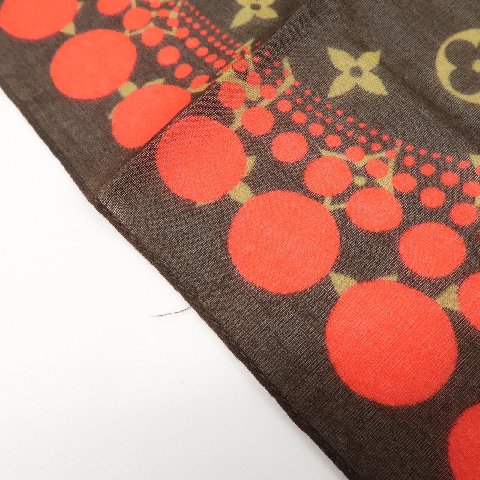 Louis Vuitton Monogram Scarf Bandana 55×55 Yayoi Kusama Used