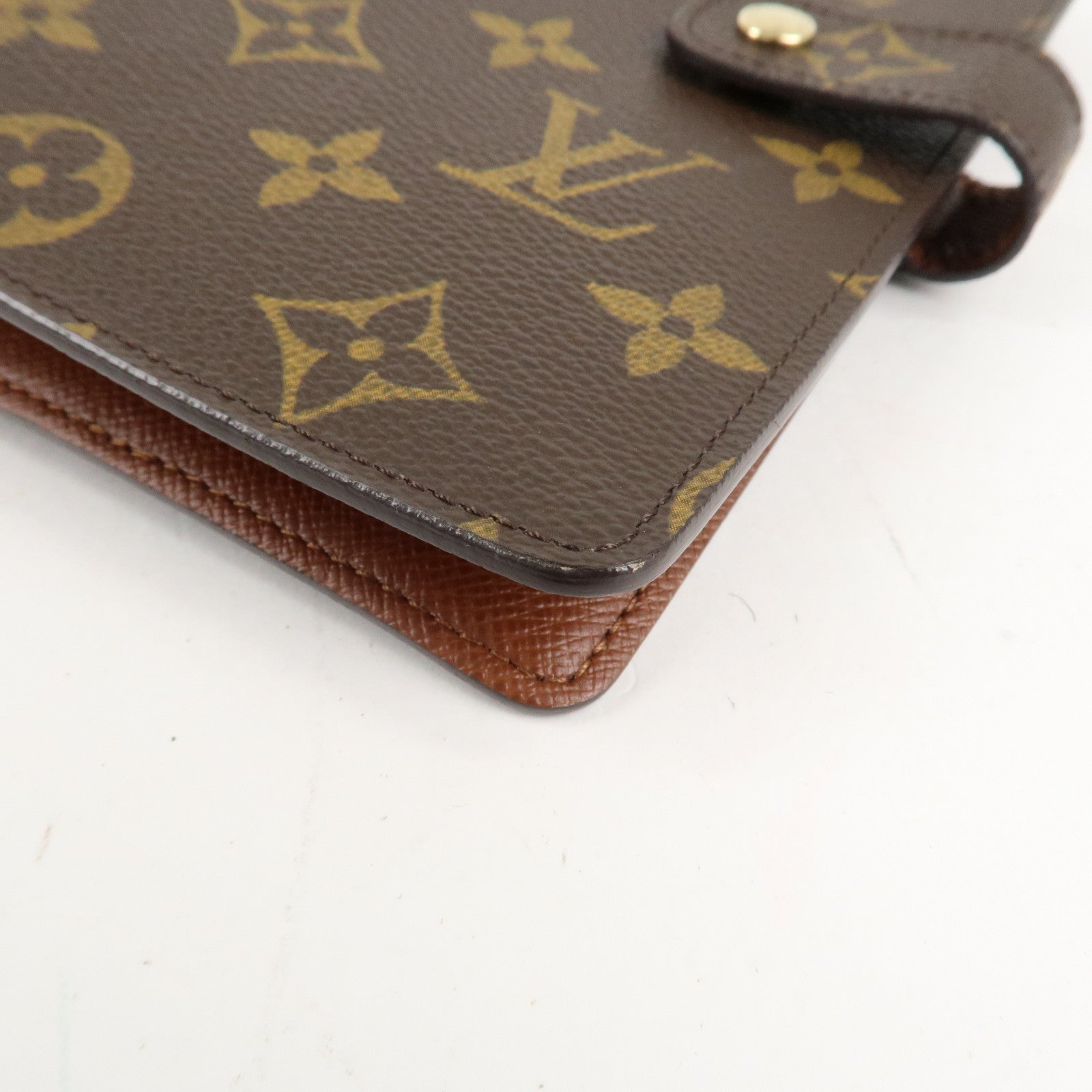 Louis Vuitton Monogram Agenda MM Planner Cover Brown R20004 Used