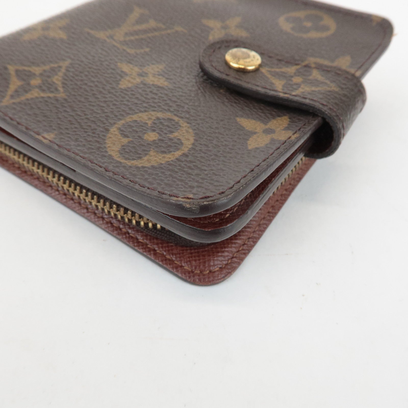 Louis Vuitton Louis Monogram Compact Zip Small Wallet M61667 Used