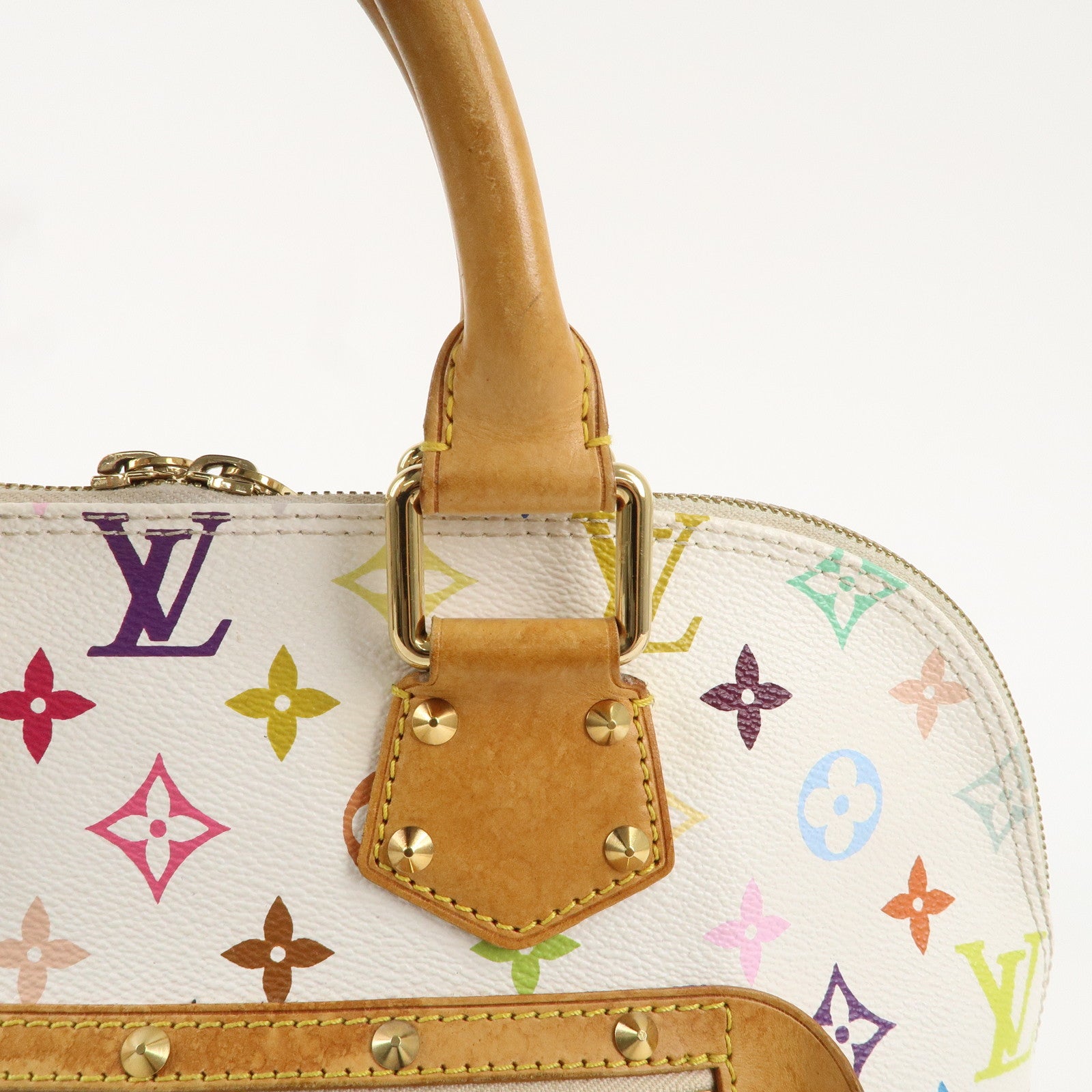 Louis Vuitton Monogram Multi Color Alma PM Hand Bag Blanc M92647