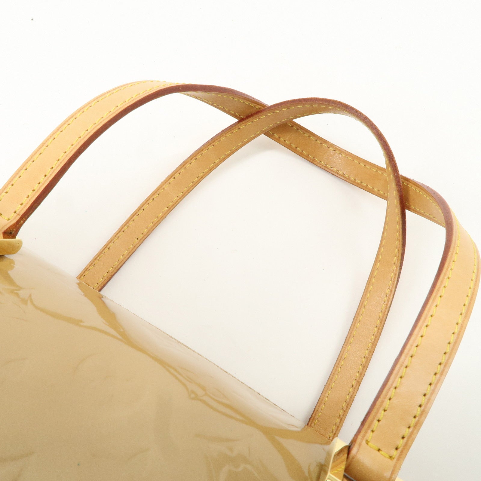 Louis Vuitton Monogram Vernis Bedford Hand Bag Beige M91329 Used