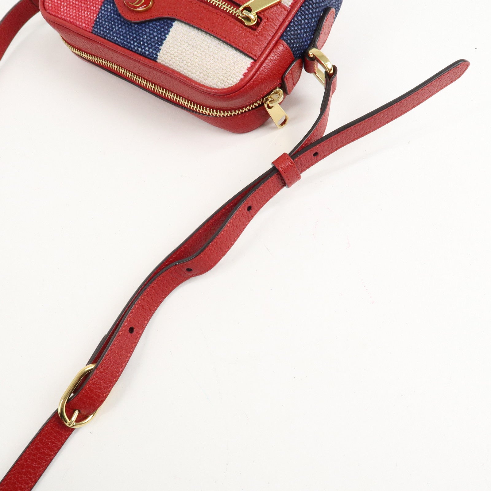 GUCCI Ophidia GG Supreme Mini Shoulder Bag Red 517350 Used