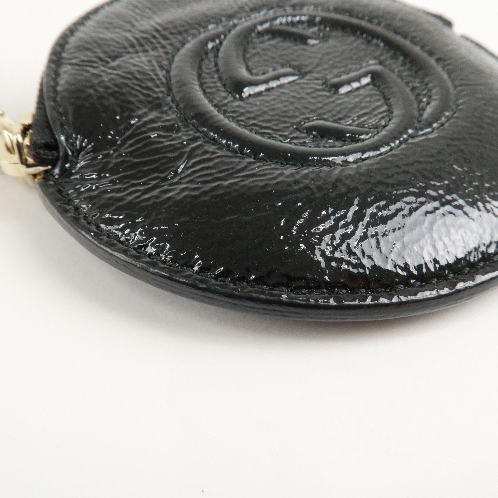 GUCCI SOHO Patent Leather Coin Purse Black 337946