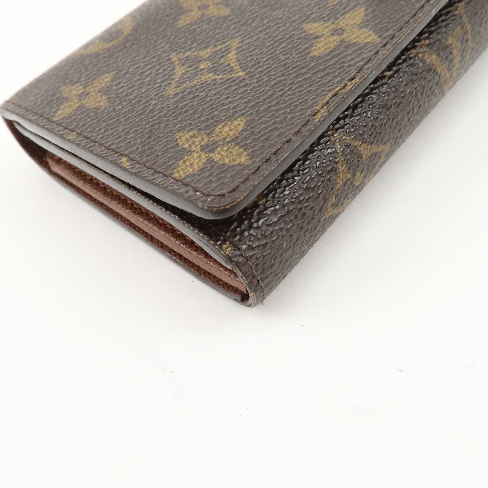 Louis Vuitton Monogram Porte Monnaie Billets Tresor Wallet M61730 Used