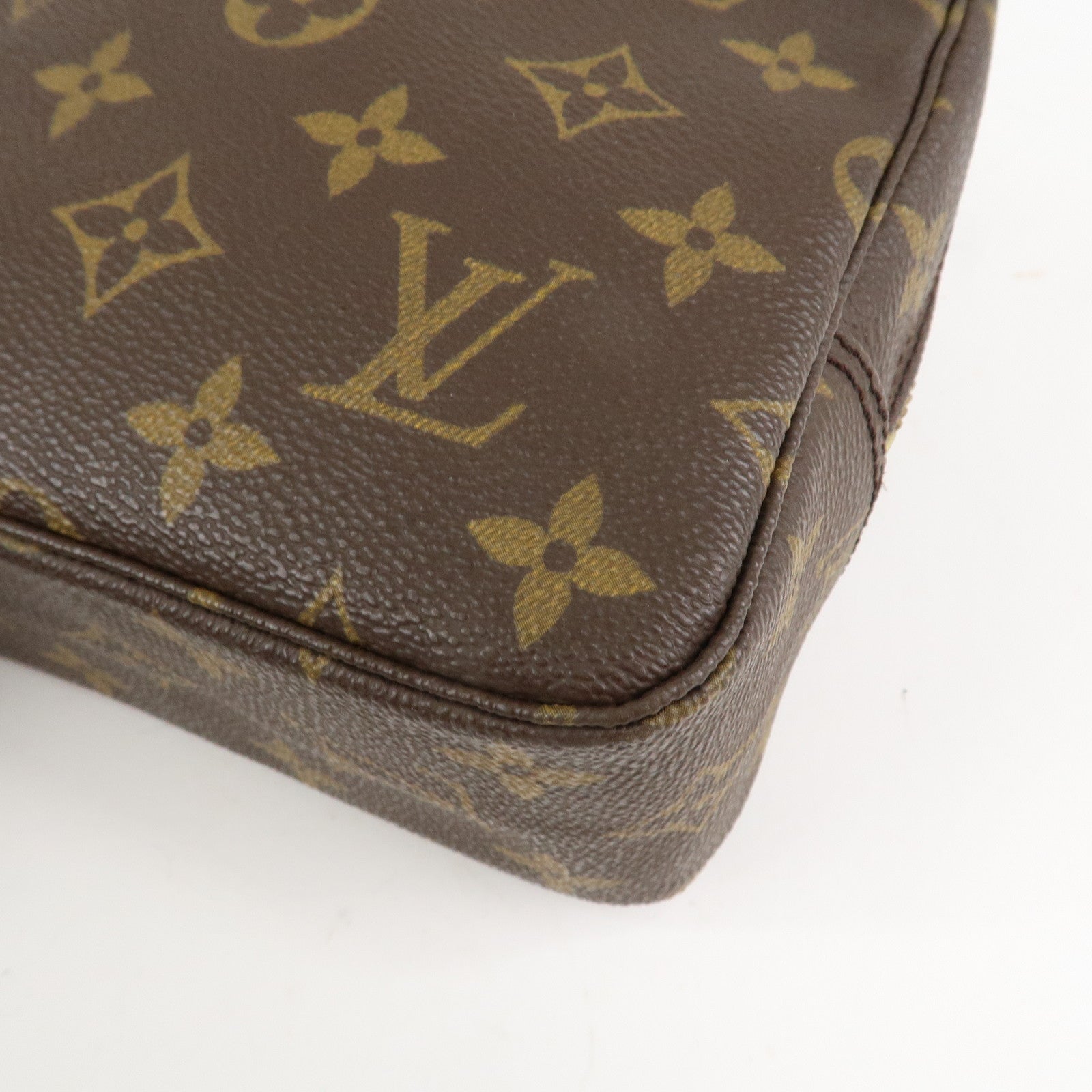 Louis Vuitton Monogram Trousse Toilette 23 Pouch Brown M47524 Used