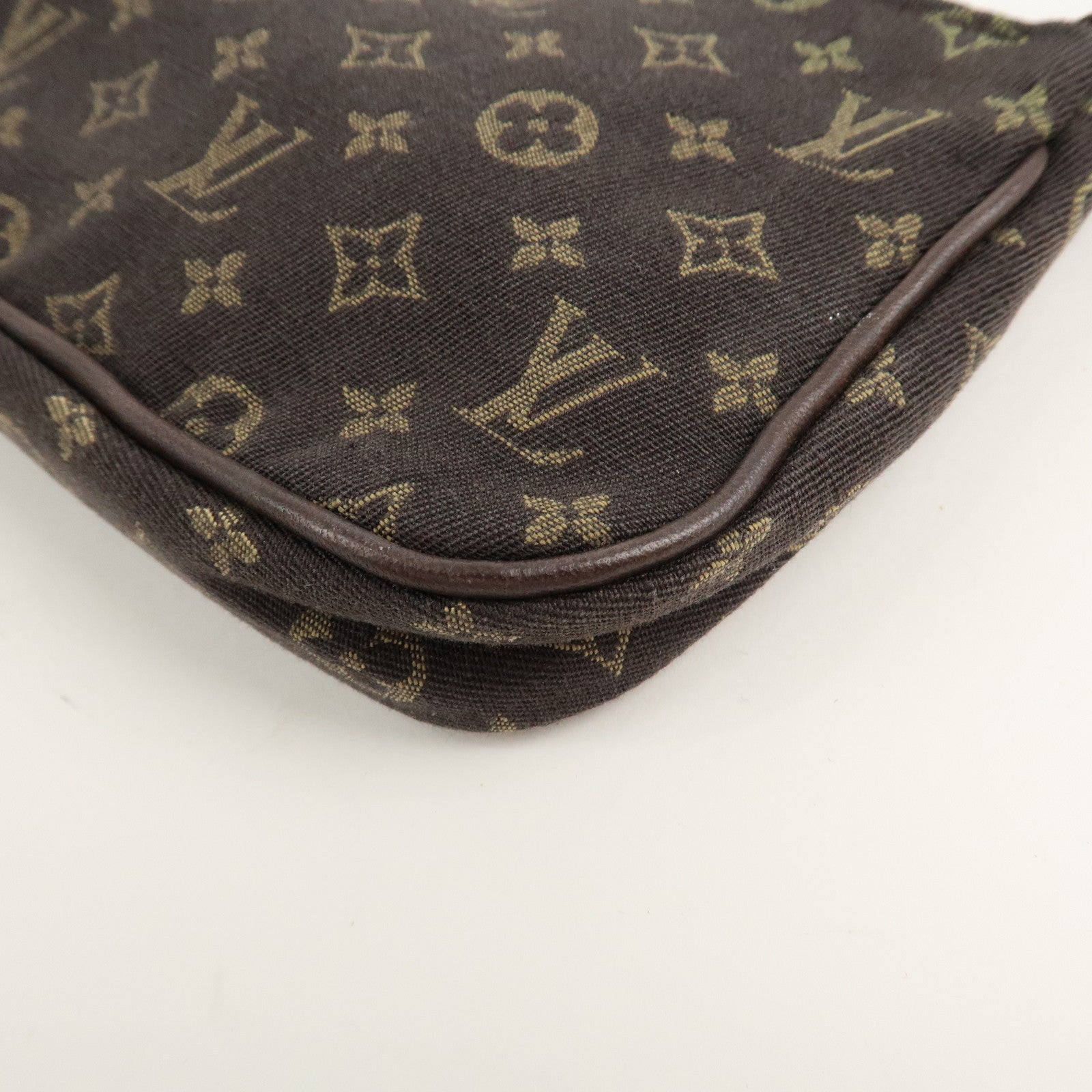 Louis Vuitton Monogram Mini Lin Pouch for Bucket PM Bag Ebene Used