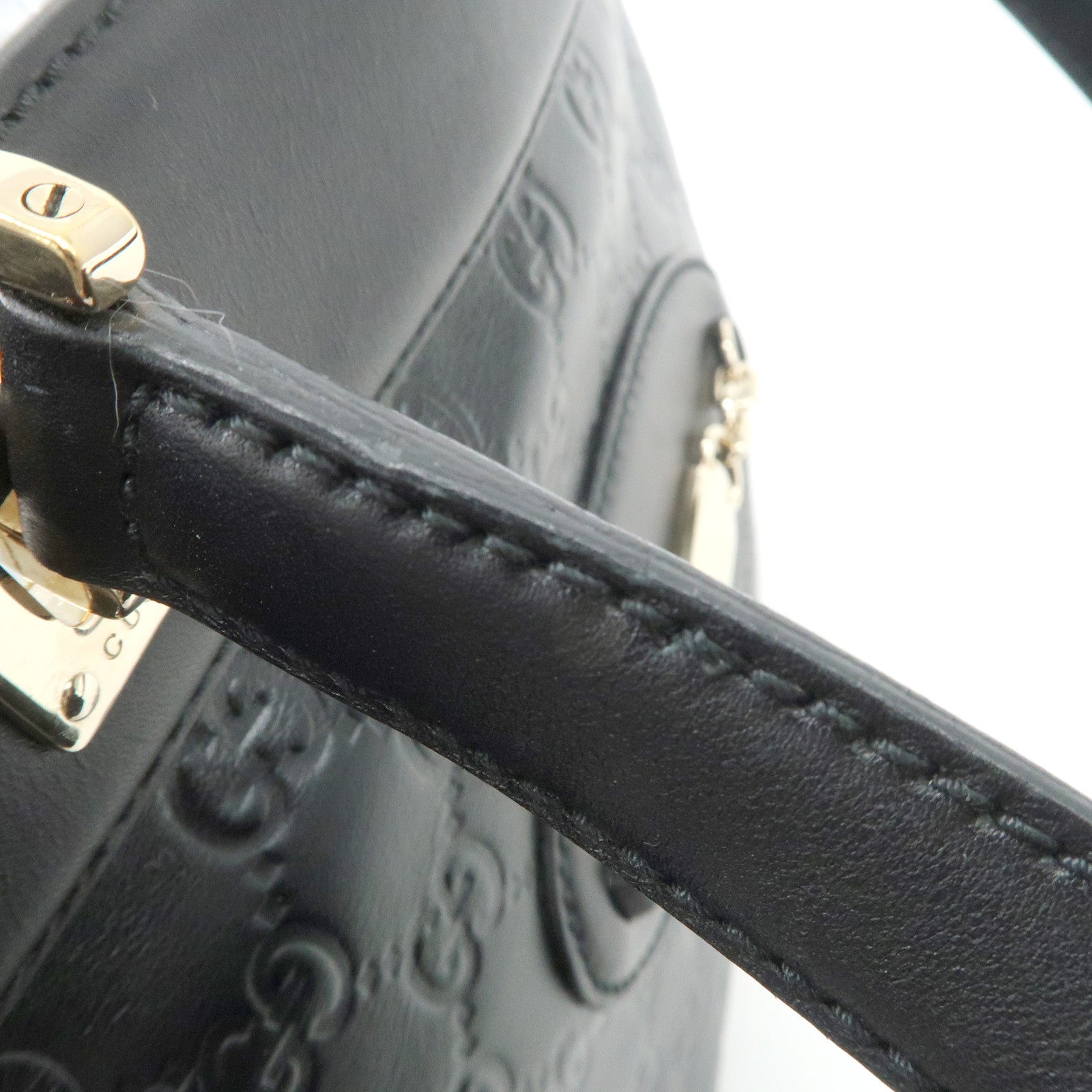 GUCCI Guccissima Leather Tote Bag Hand Bag Black 145993