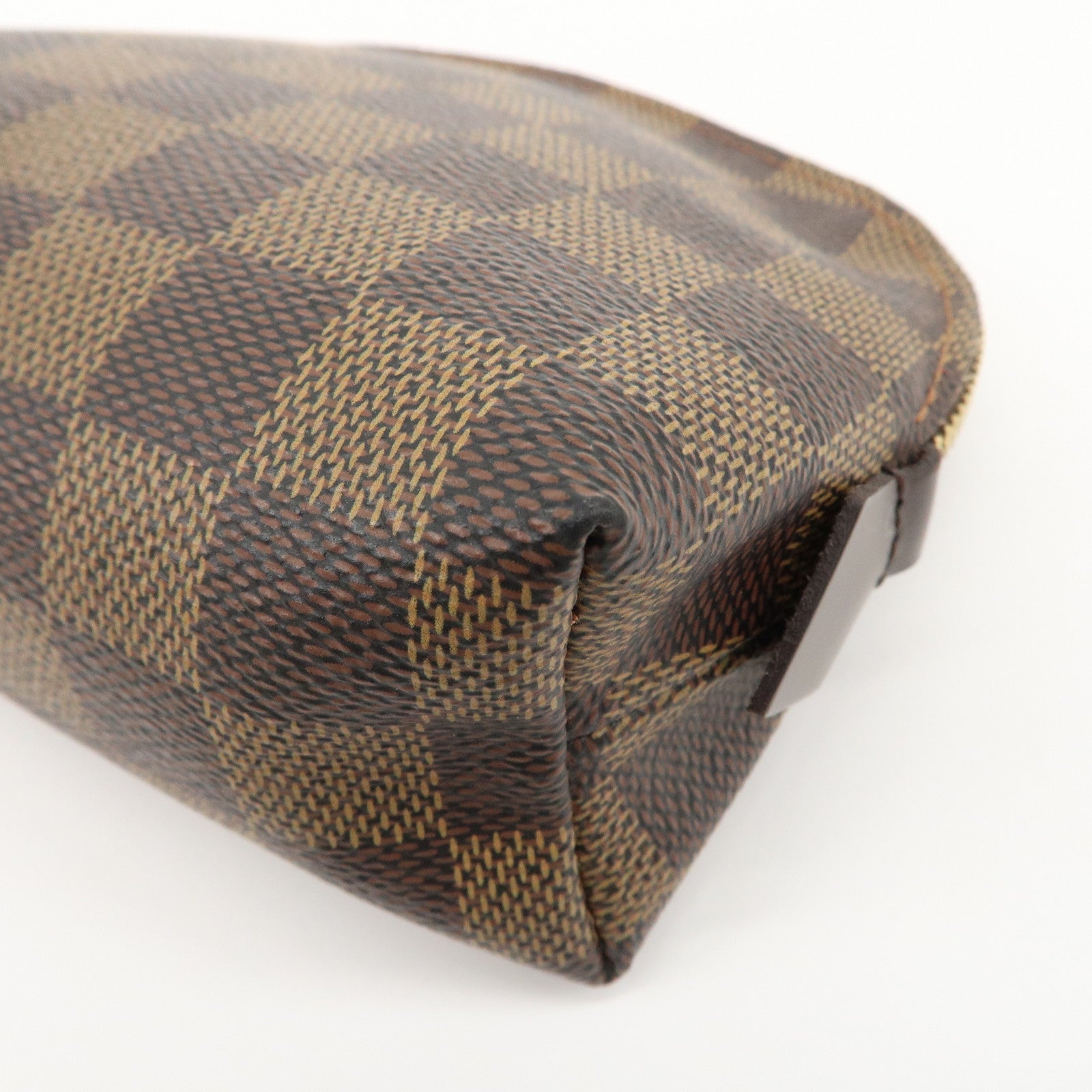 Louis Vuitton Damier Pochette Cosmetic Pouch Brown N47516 Used