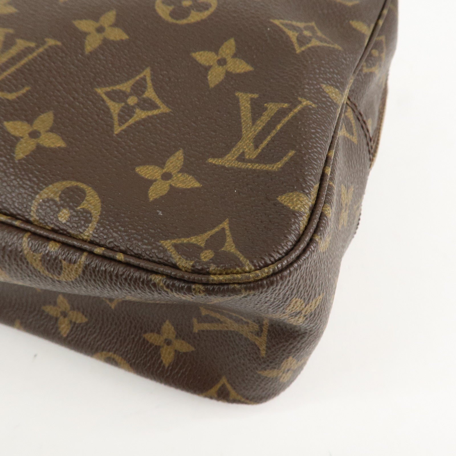 Louis Vuitton Monogram Trousse Toilette 28 Pouch Brown M47522 Used