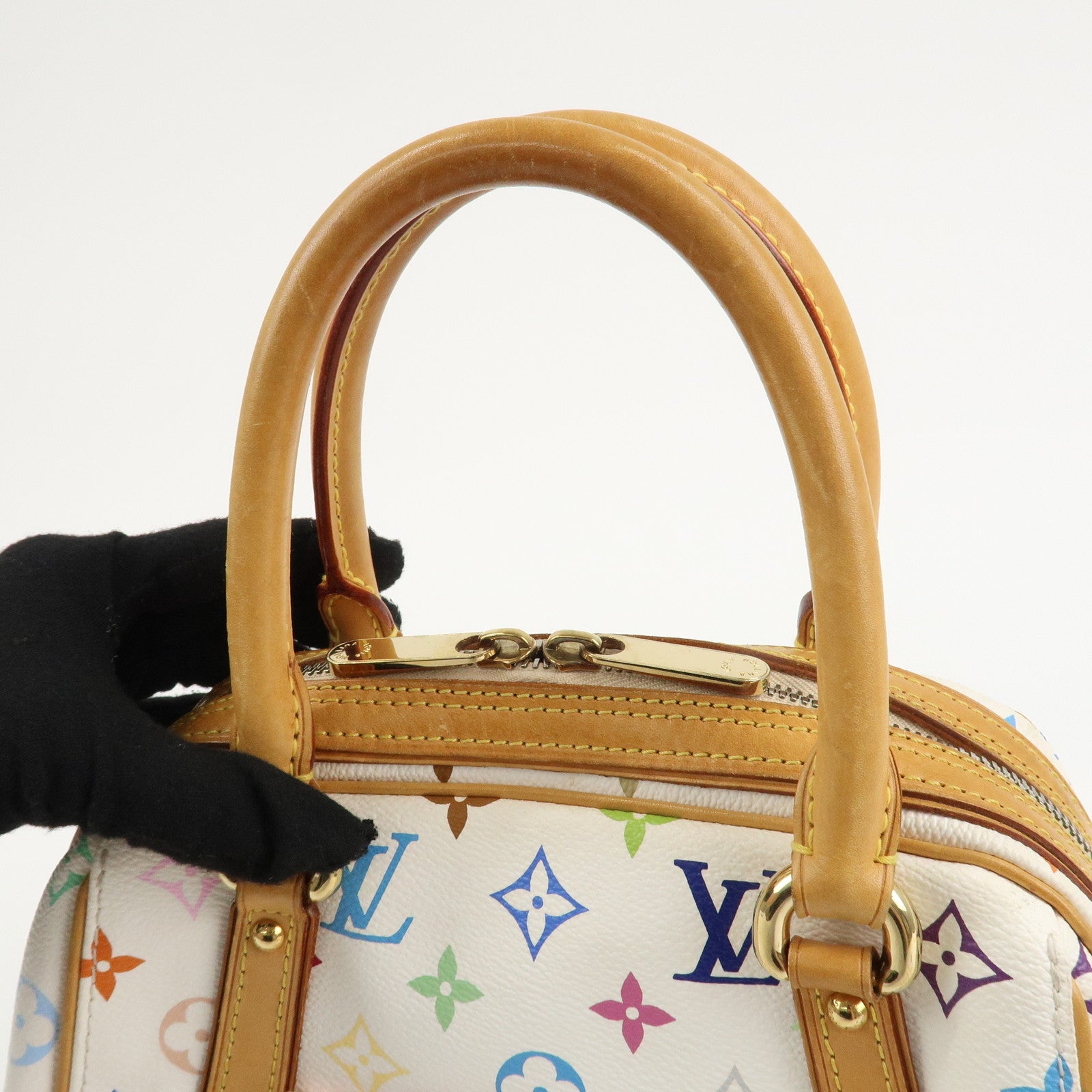 Louis Vuitton Monogram Multi Color Priscilla Hand Bag Blanc M40096 Used