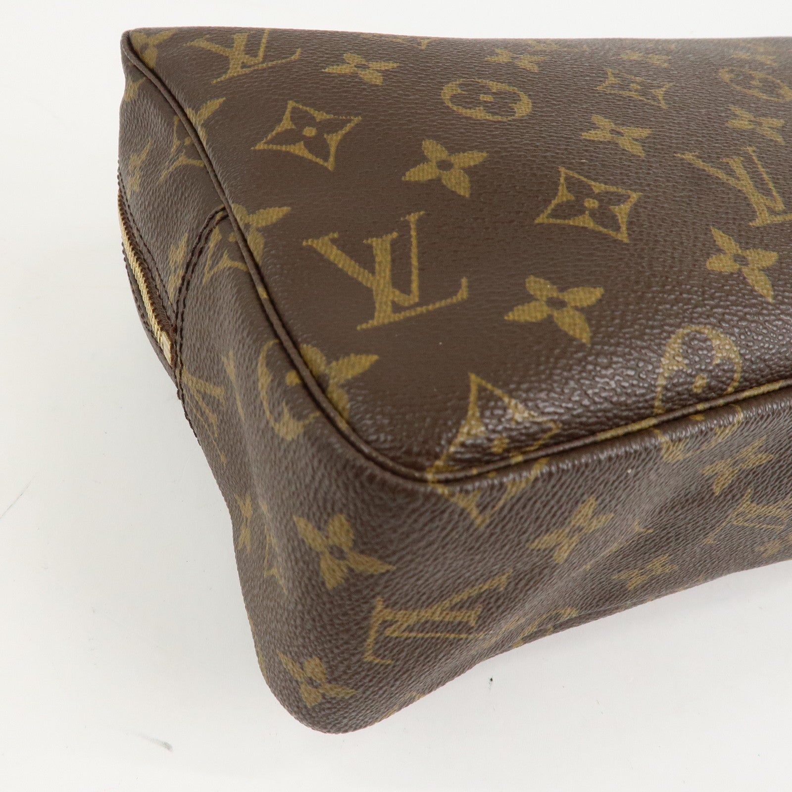 Louis Vuitton Monogram Trousse Toilette 28 Pouch Brown M47522 Used