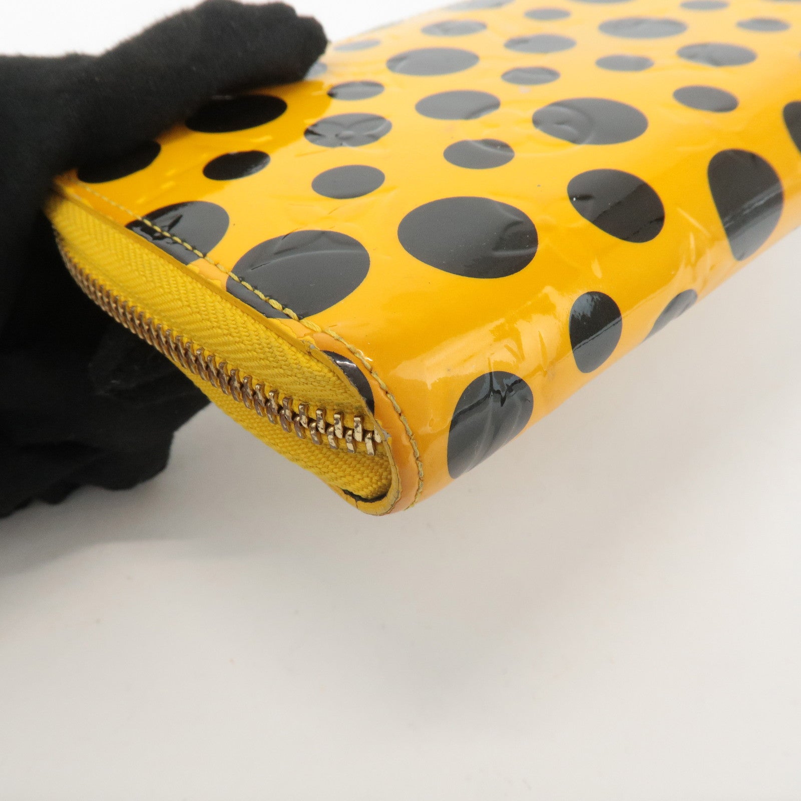 Louis Vuitton Vernis YayoiKusama Dots Infinity Zippy Wallet M91571 Used