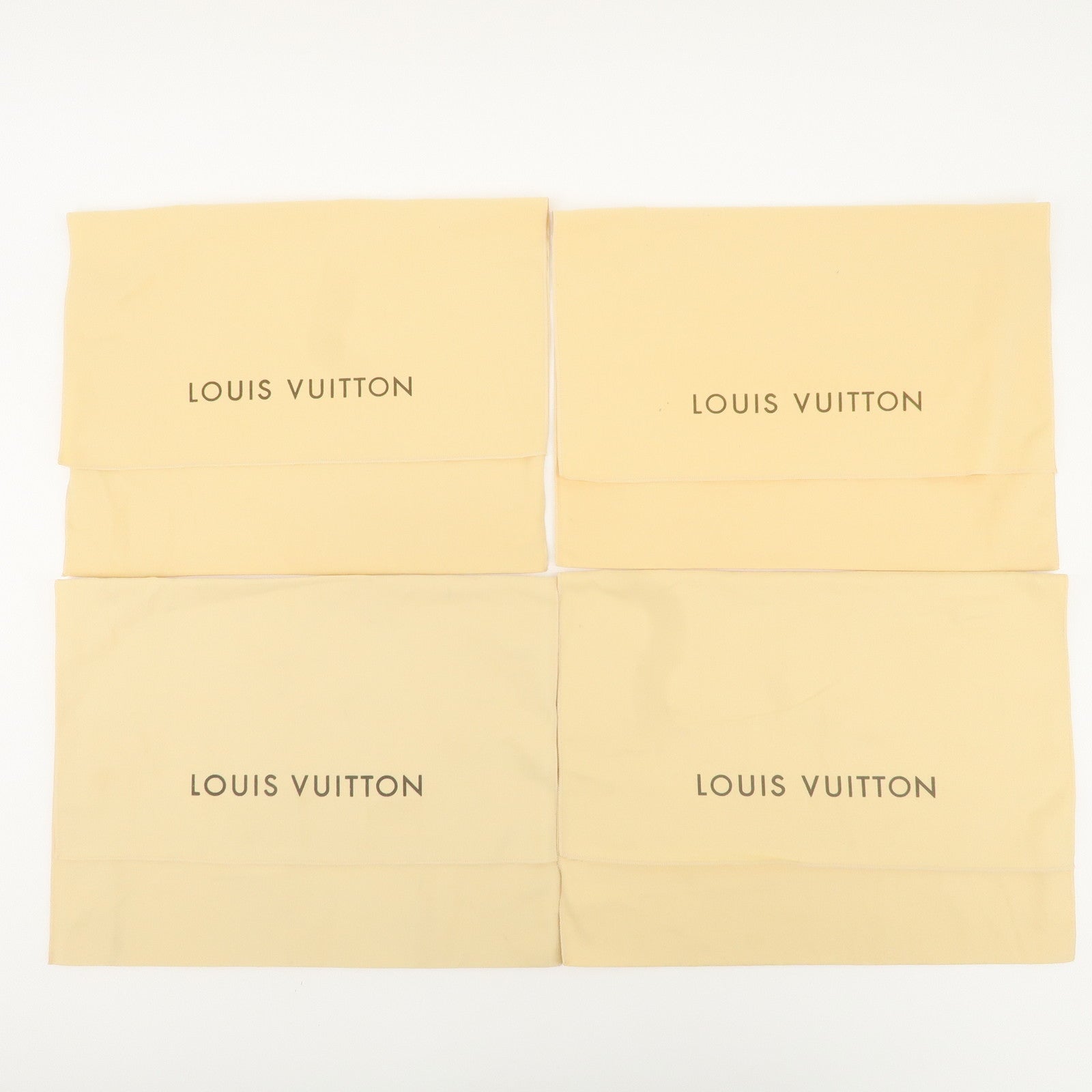 Louis Vuitton Set of 10 Dust Bag Flap Style Beige Brown Used