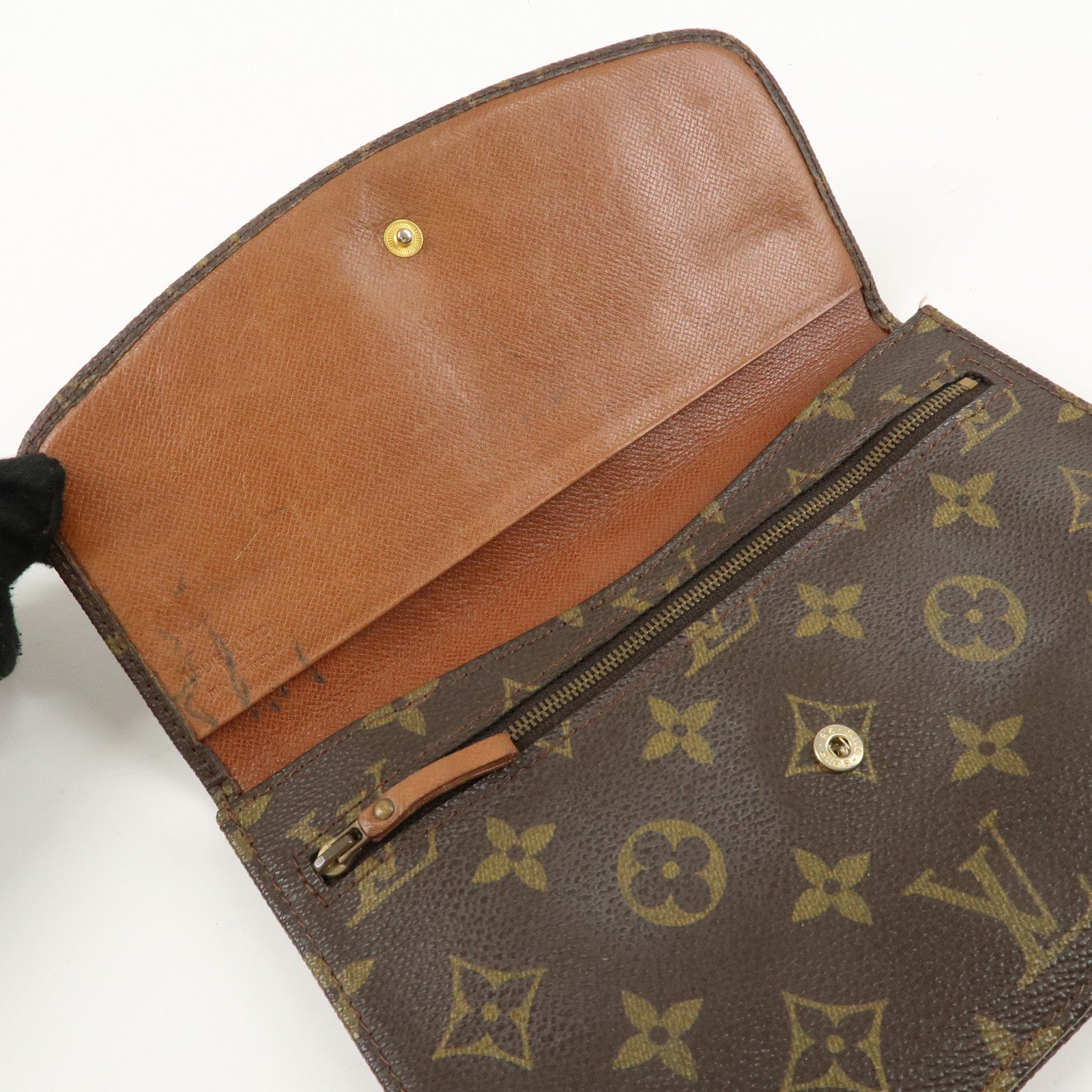 Louis Vuitton Monogram Set of 2 Pochette Pouch Brown M47542 M51935 Used