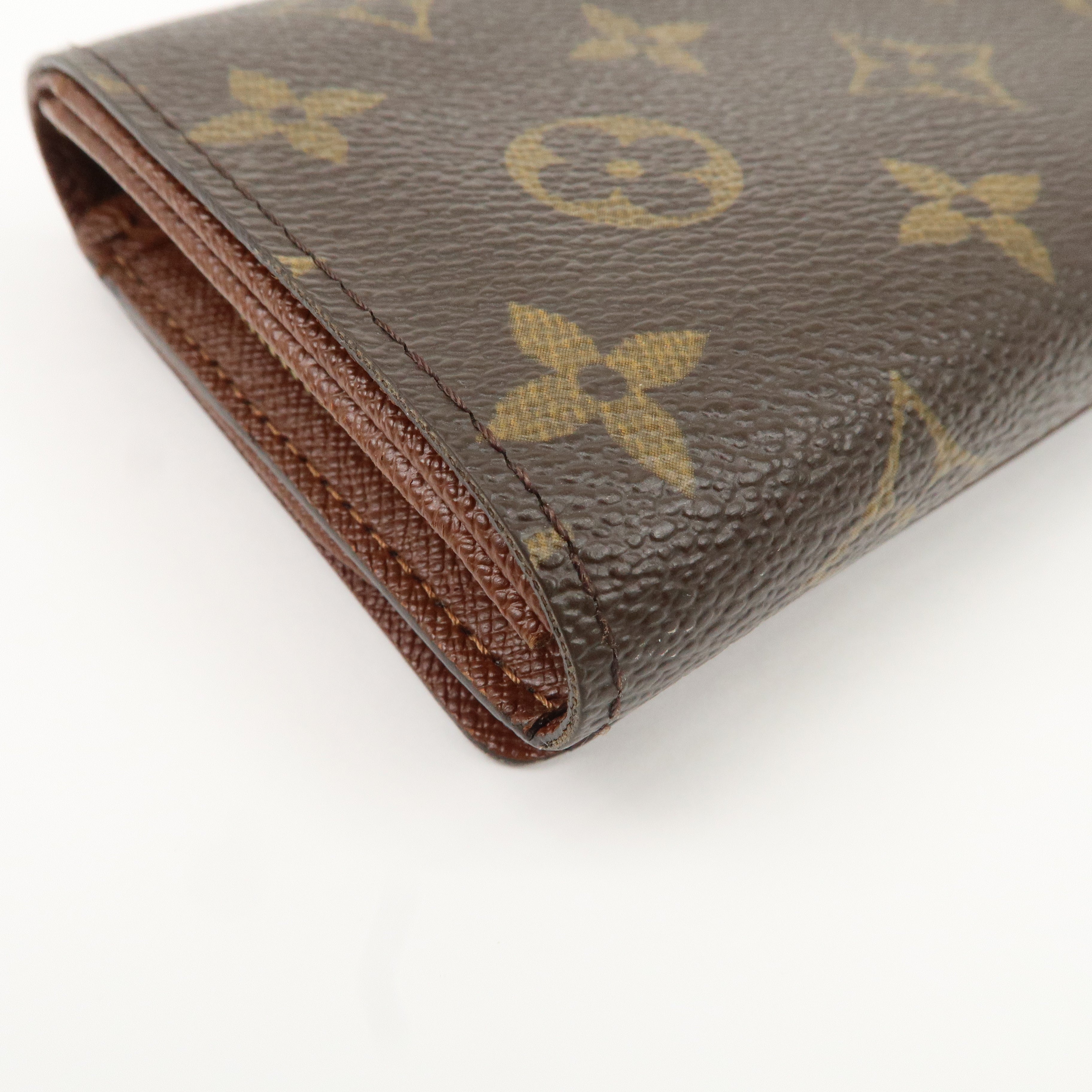 Louis Vuitton Monogram Porte Monnaie Billets Tresor Wallet M61730 Used