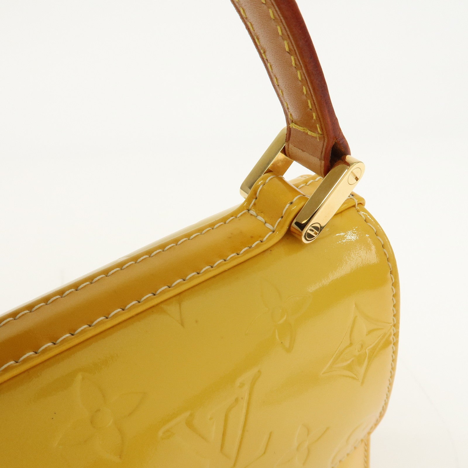 Louis Vuitton Vernis Spring Street Hand Bag LimeYellow M91068