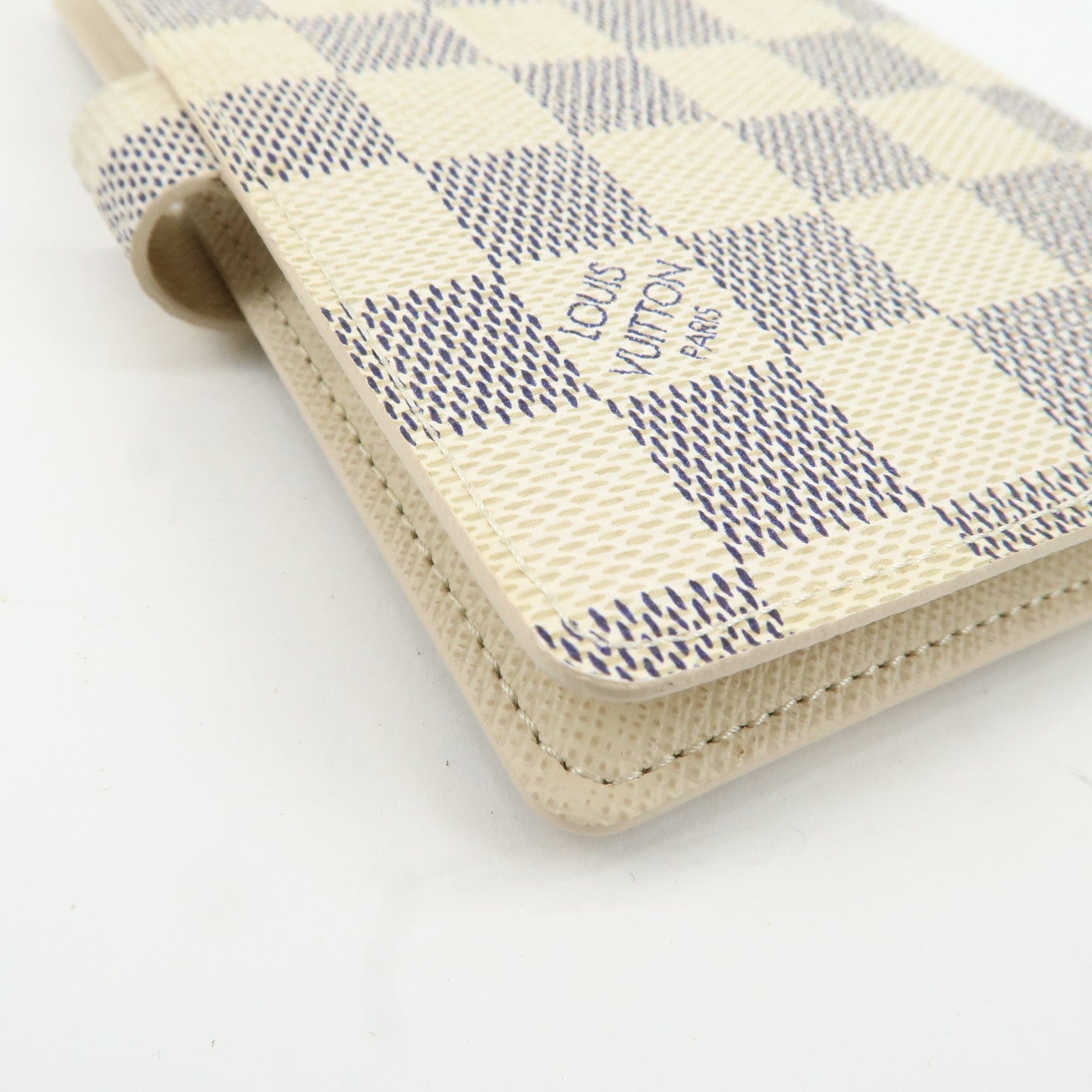 Louis Vuitton Damier Azur Agenda PM Planner Cover R20706 Used