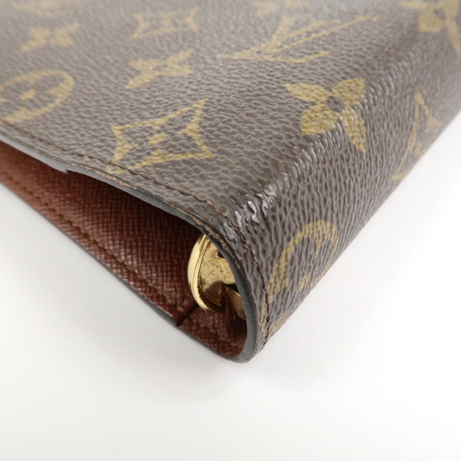 Louis Vuitton Monogram Agenda MM Planner Cover Brown R20105 Used