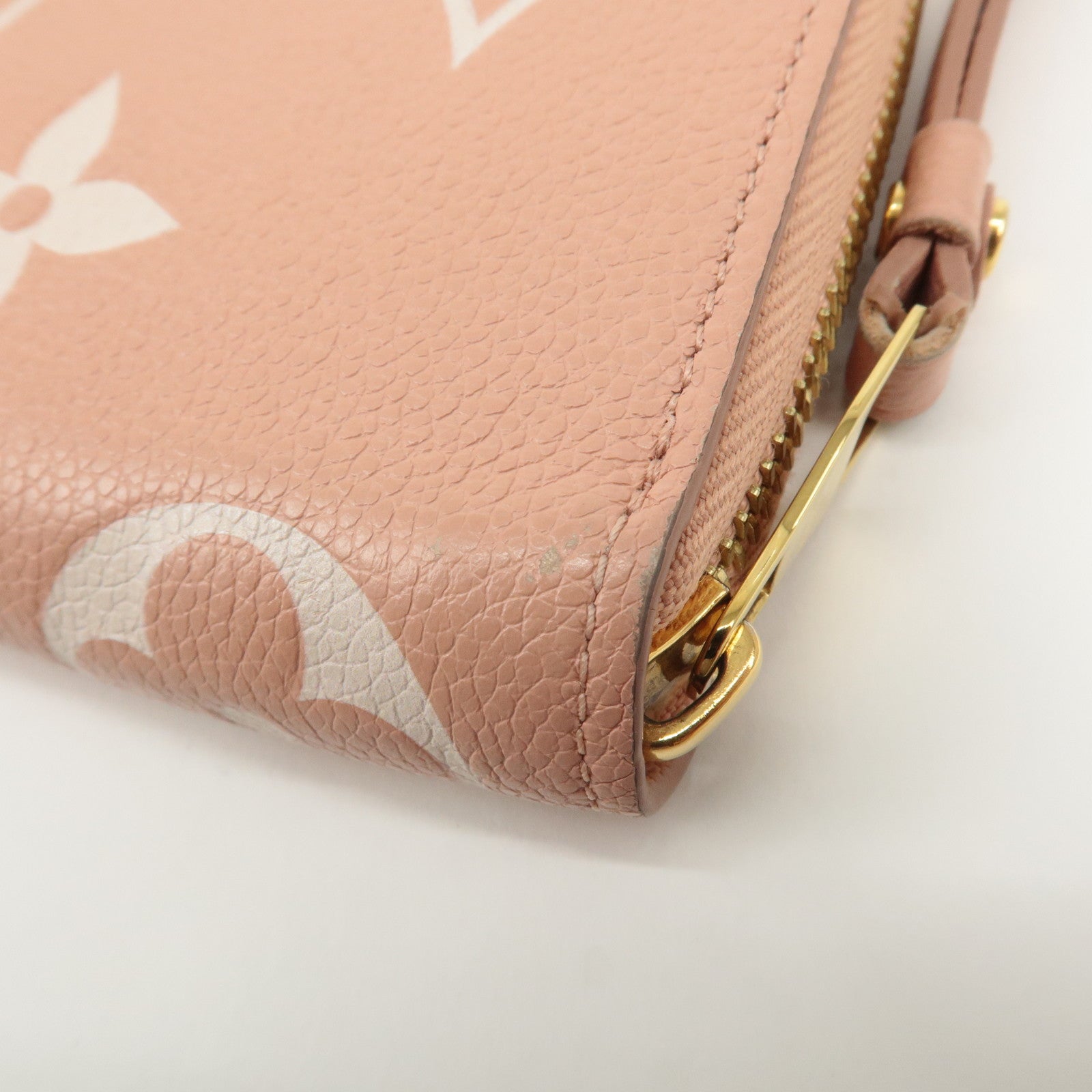 Louis Vuitton Monogram Empreinte Bicolor Zippy Wallet Rose M81645 Used