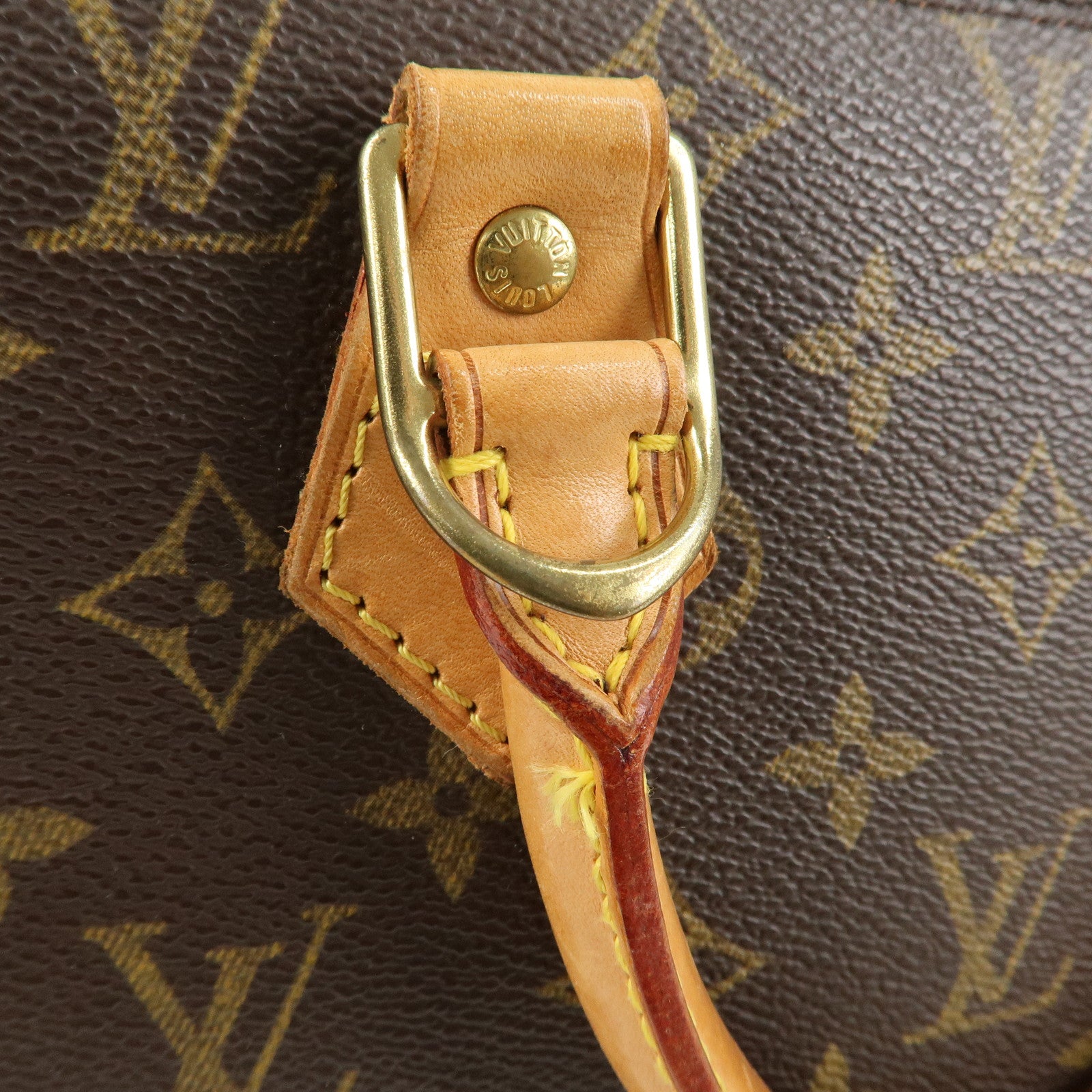 Louis Vuitton Monogram Alma Hand Bag Brown M51130 Used