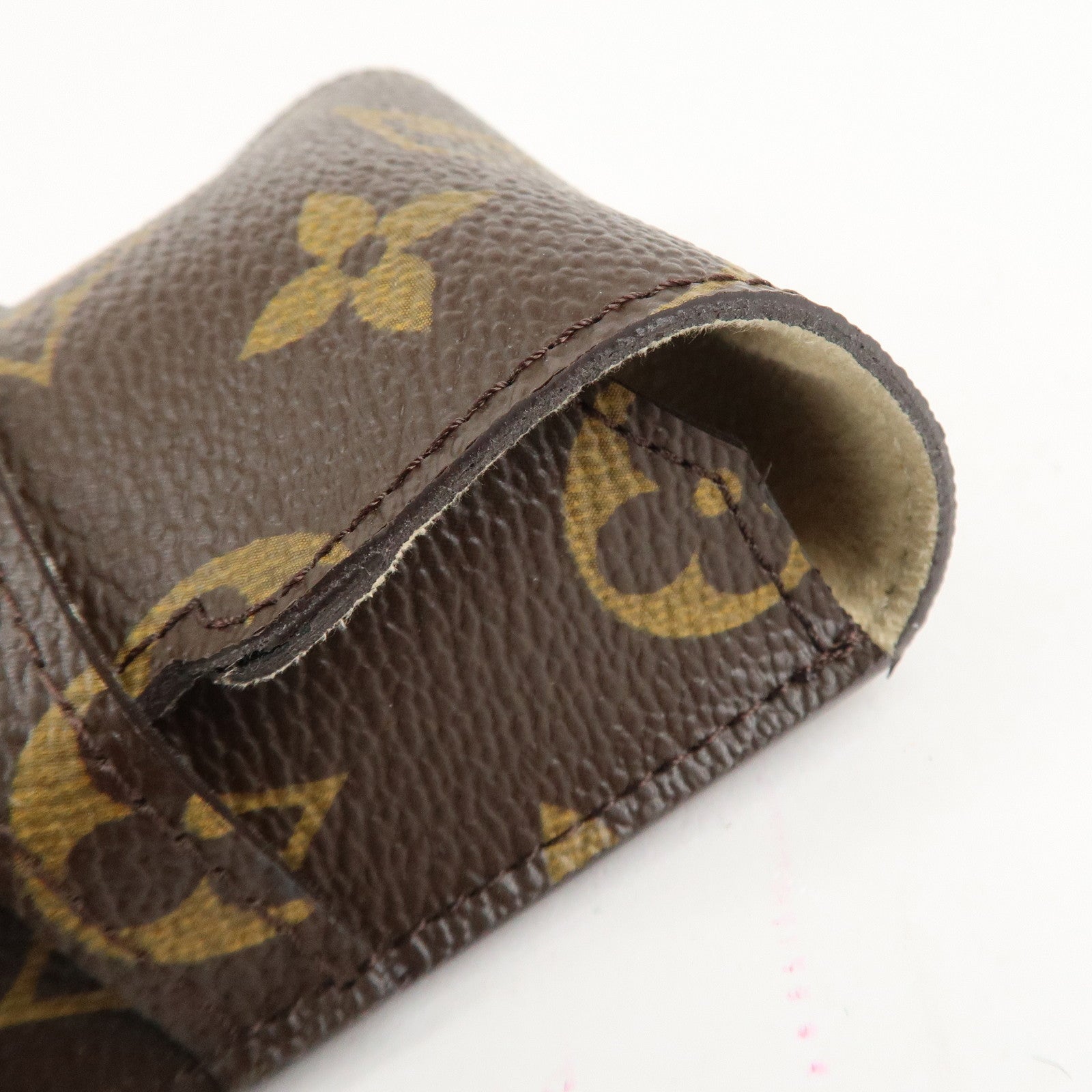 Louis Vuitton Monogram etui a lunettes lavel Glasses Case M62970 Used