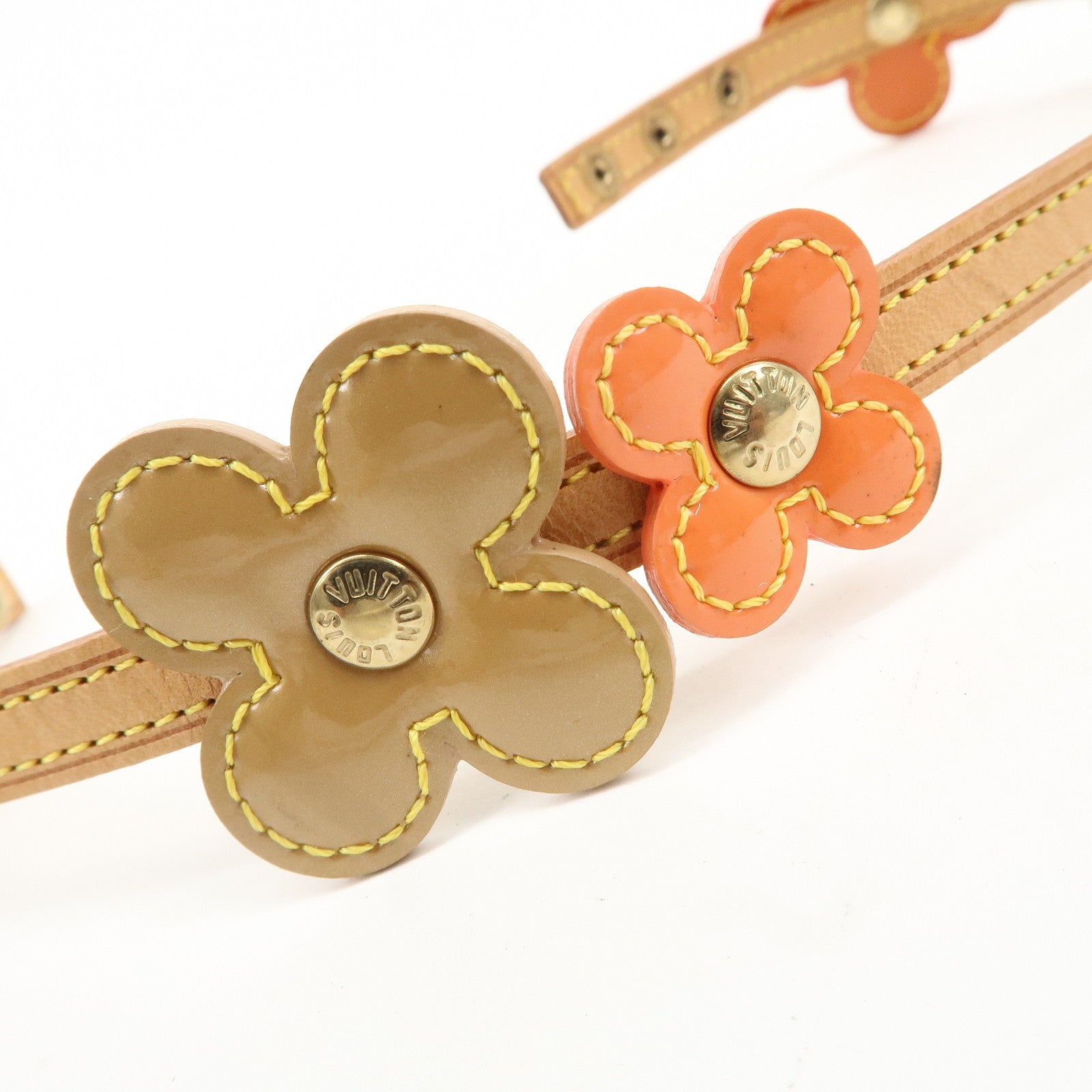 Louis Vuitton Flower Bracelet Choker Orange M92253 Used