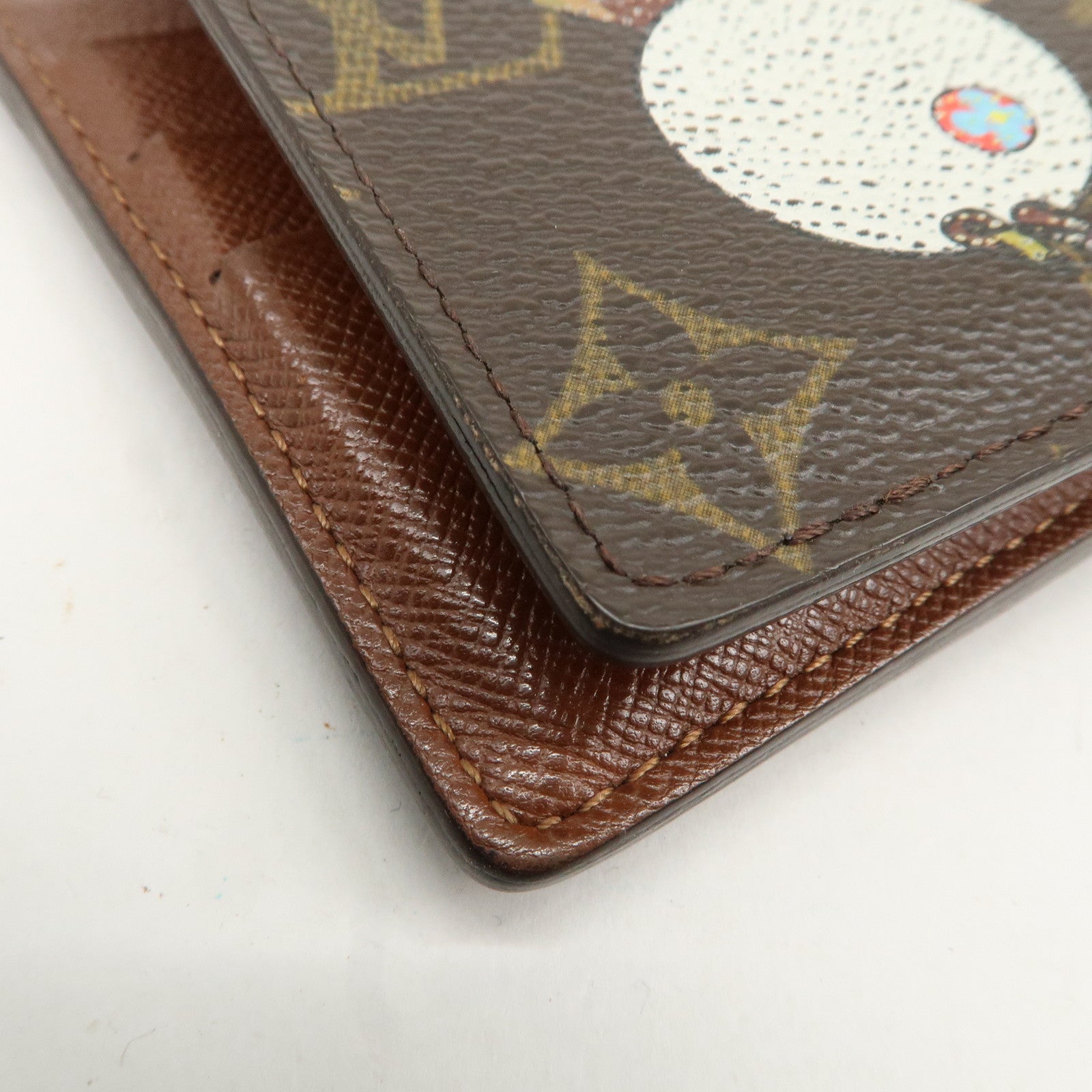 Louis Vuitton Panda Portefeuille Marco *Initials engraved M61666 Used