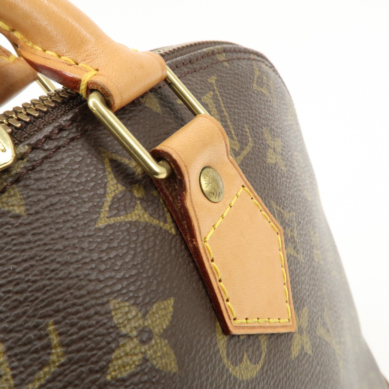 Louis Vuitton Monogram Alma Hand Bag Brown M51130 Used