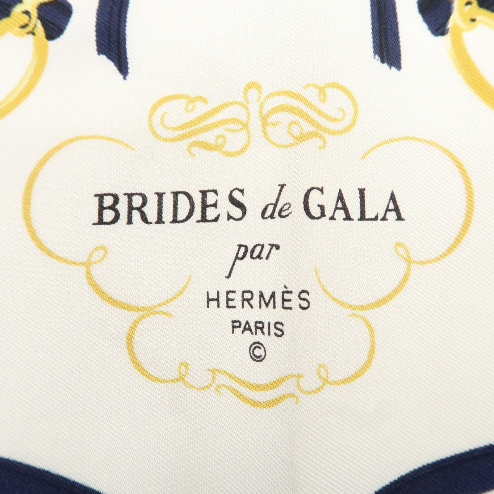 HERMES Carre 45 100% Silk Scarf BRIDES de GALA Horse Bridle Used