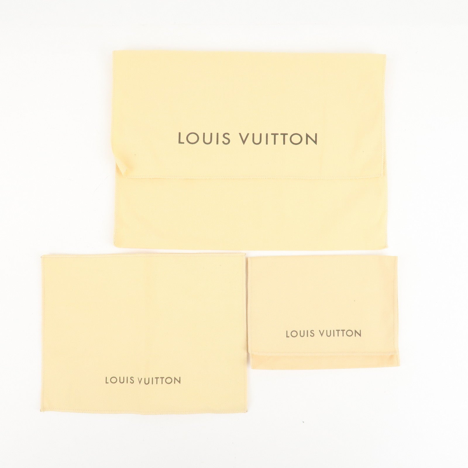 Louis Vuitton Set Of 10 Dust Bag Flap Style Beige Used