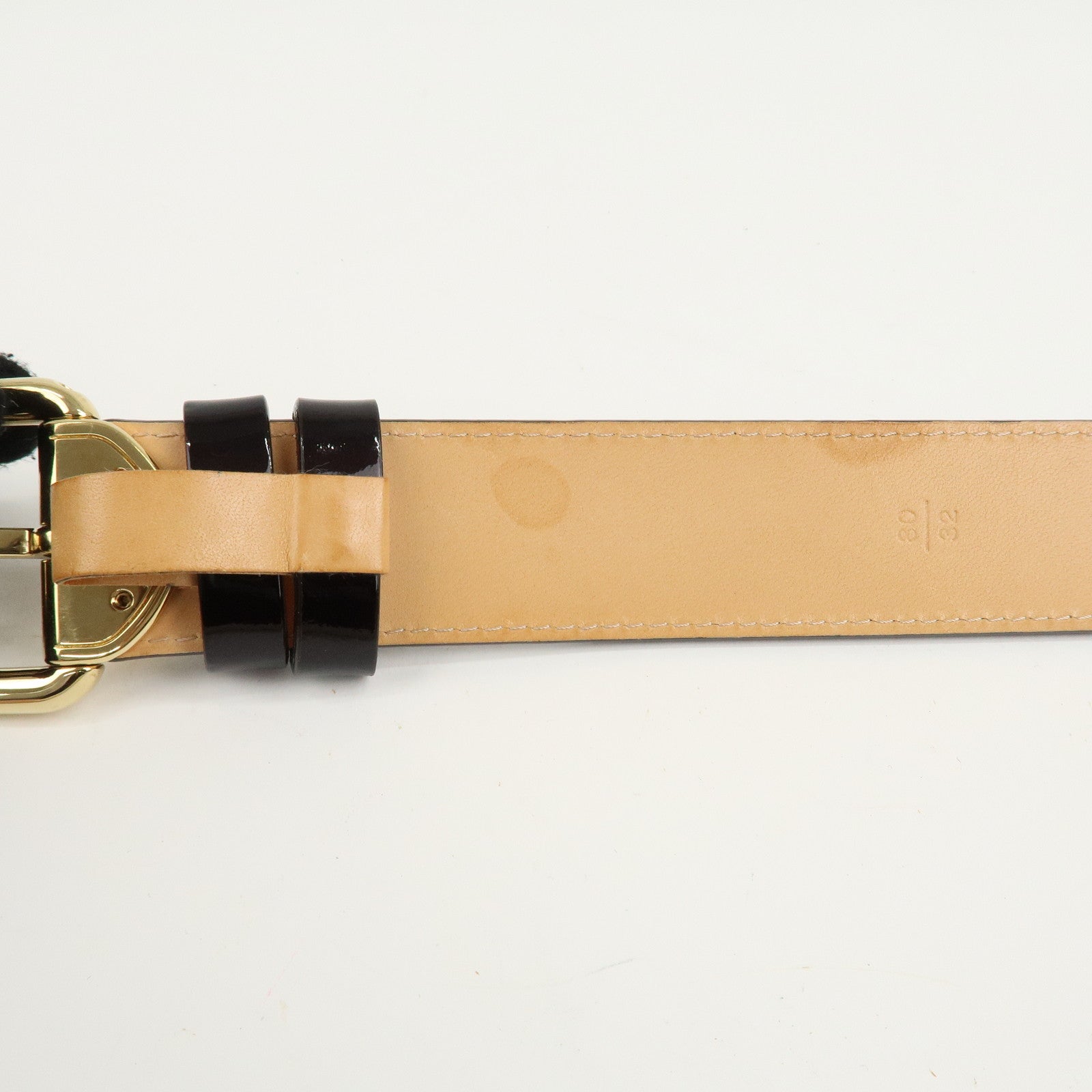 Louis Vuitton Monogram Vernis SaintTulle Belt 80/32 Amarante M6979 Used