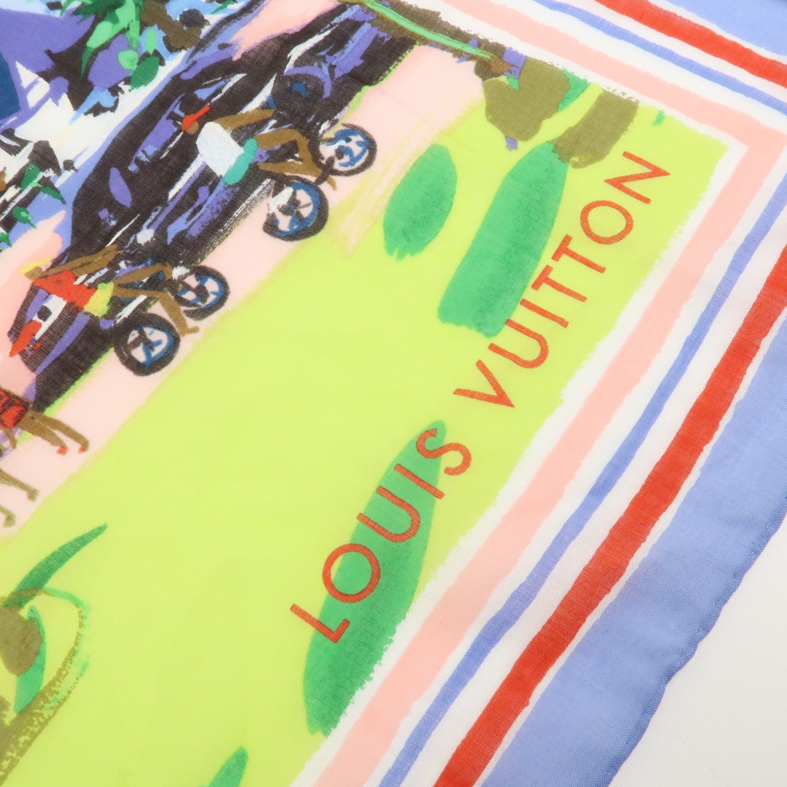 Louis Vuitton Carre Ailleurs Promenade Cotton Scarf M72982 Used